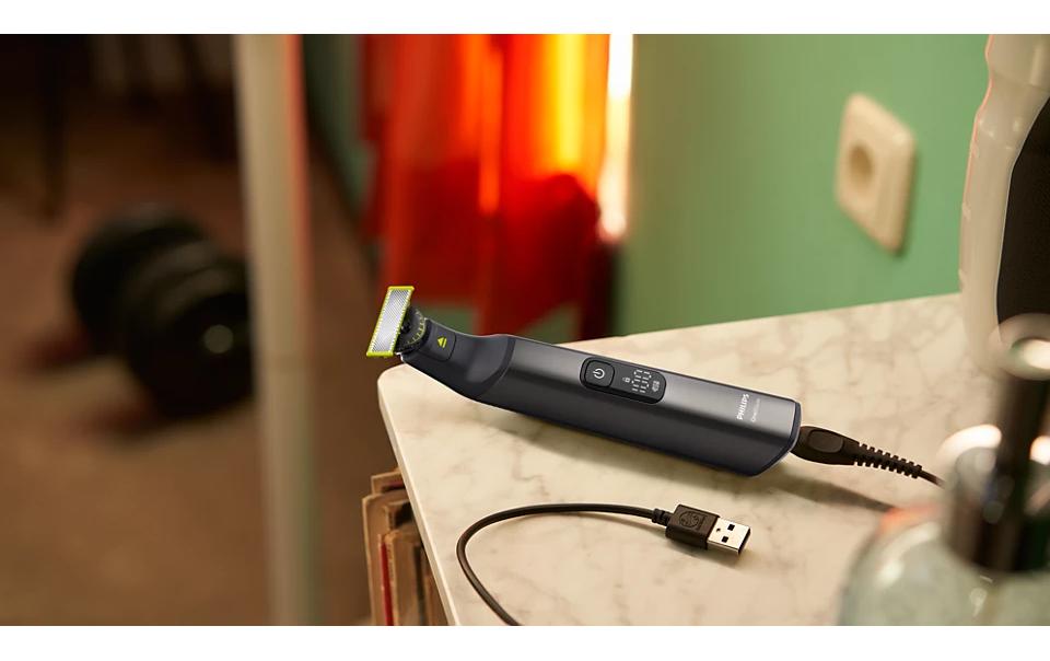 Philips OneBlade Pro QP6652/30 Bartschneider – Akku 120 min, Nass & Trocken