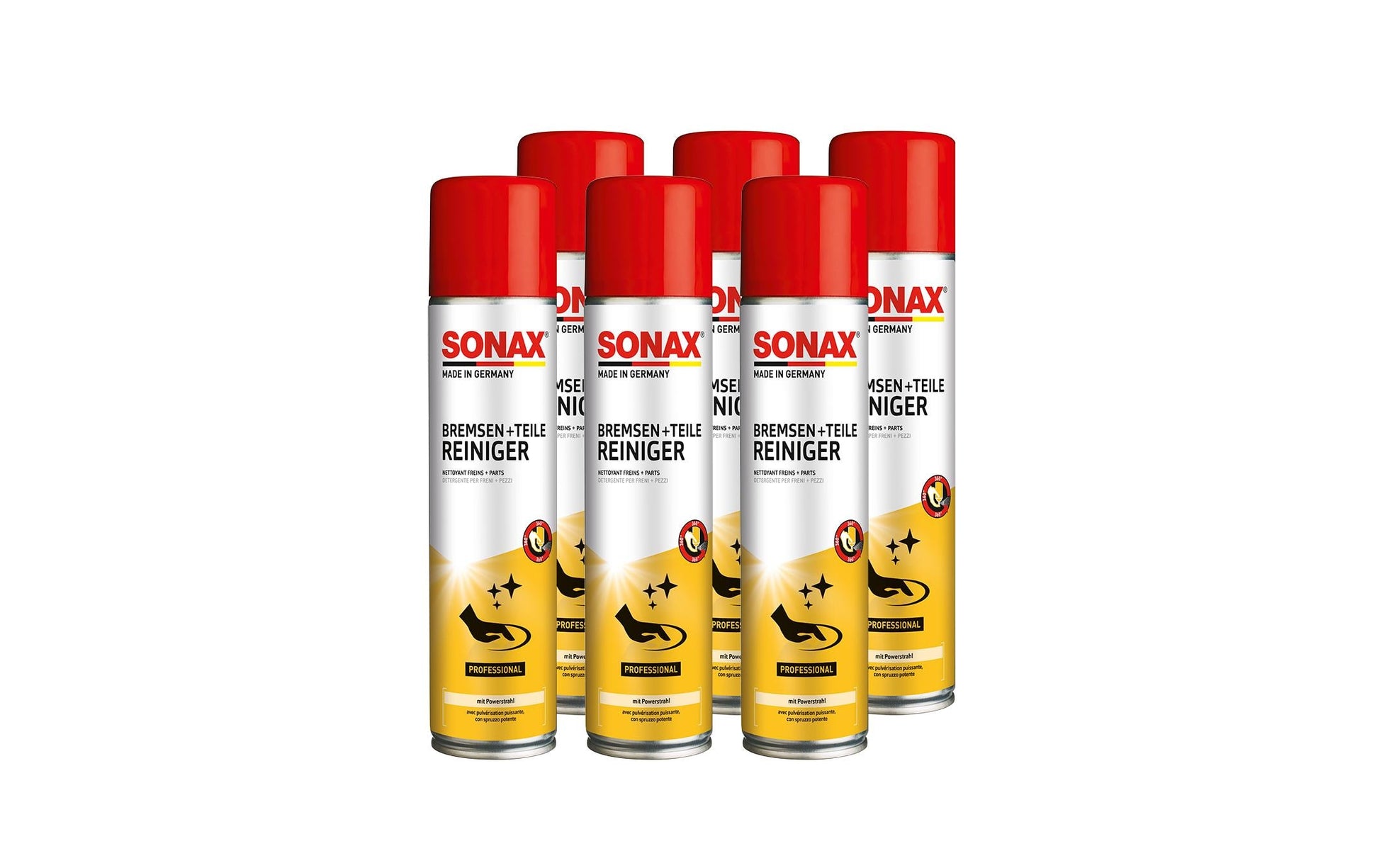 Sonax Professioneller Bremsenreiniger – 6 Dosen, 2,40 l