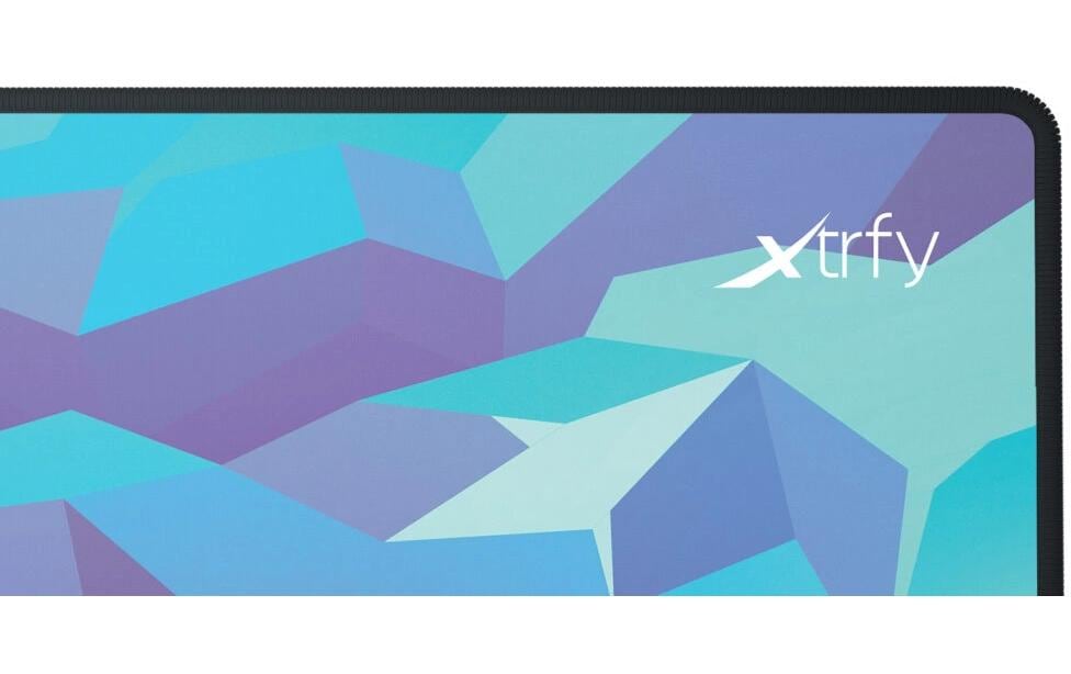 CHERRY XTRFY GP5 Litus XL – Gaming-Mauspad – Blau, Gestickte Kanten, Anti-Rutsch-Basis