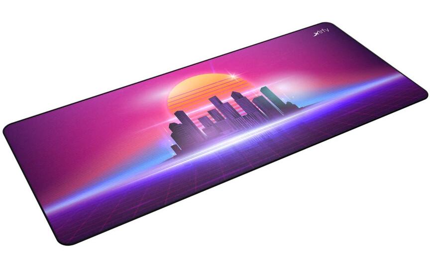 CHERRY XTRFY GP5 Retrowave XL – Gaming-Mauspad – 920 × 400 mm, Tuch, Gummi, Mehrfarbig