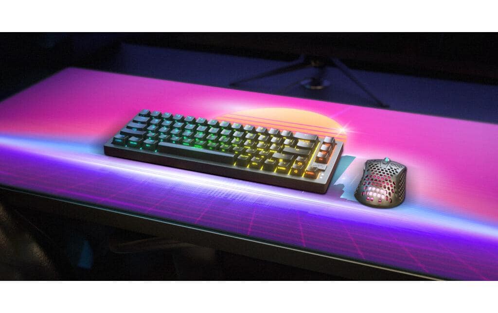 CHERRY XTRFY GP5 Retrowave XL – Gaming-Mauspad – 920 × 400 mm, Tuch, Gummi, Mehrfarbig