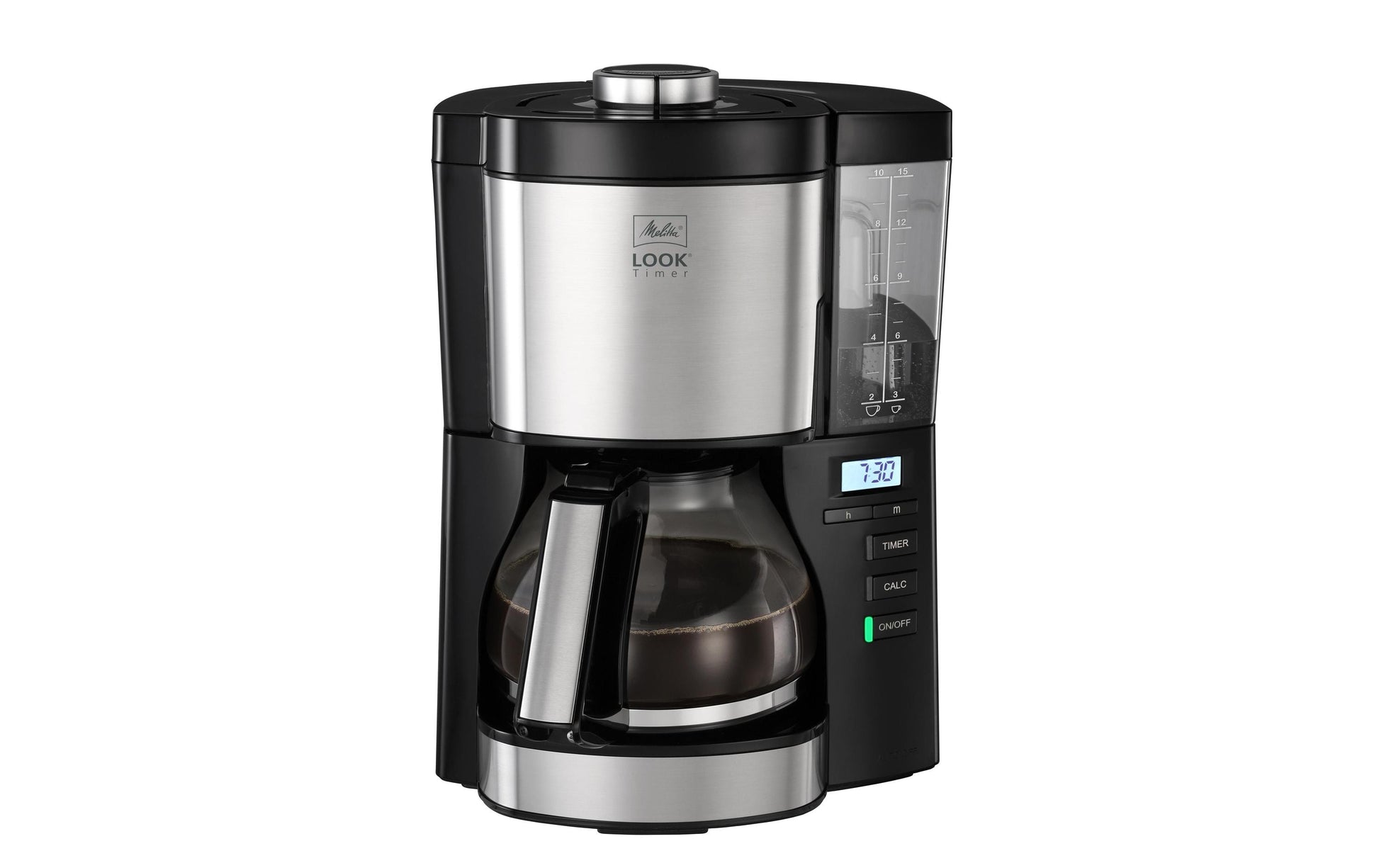 Melitta Look Timer 1025-08 Filterkaffeemaschine – 10 Tassen, 1,25 l, Schwarz