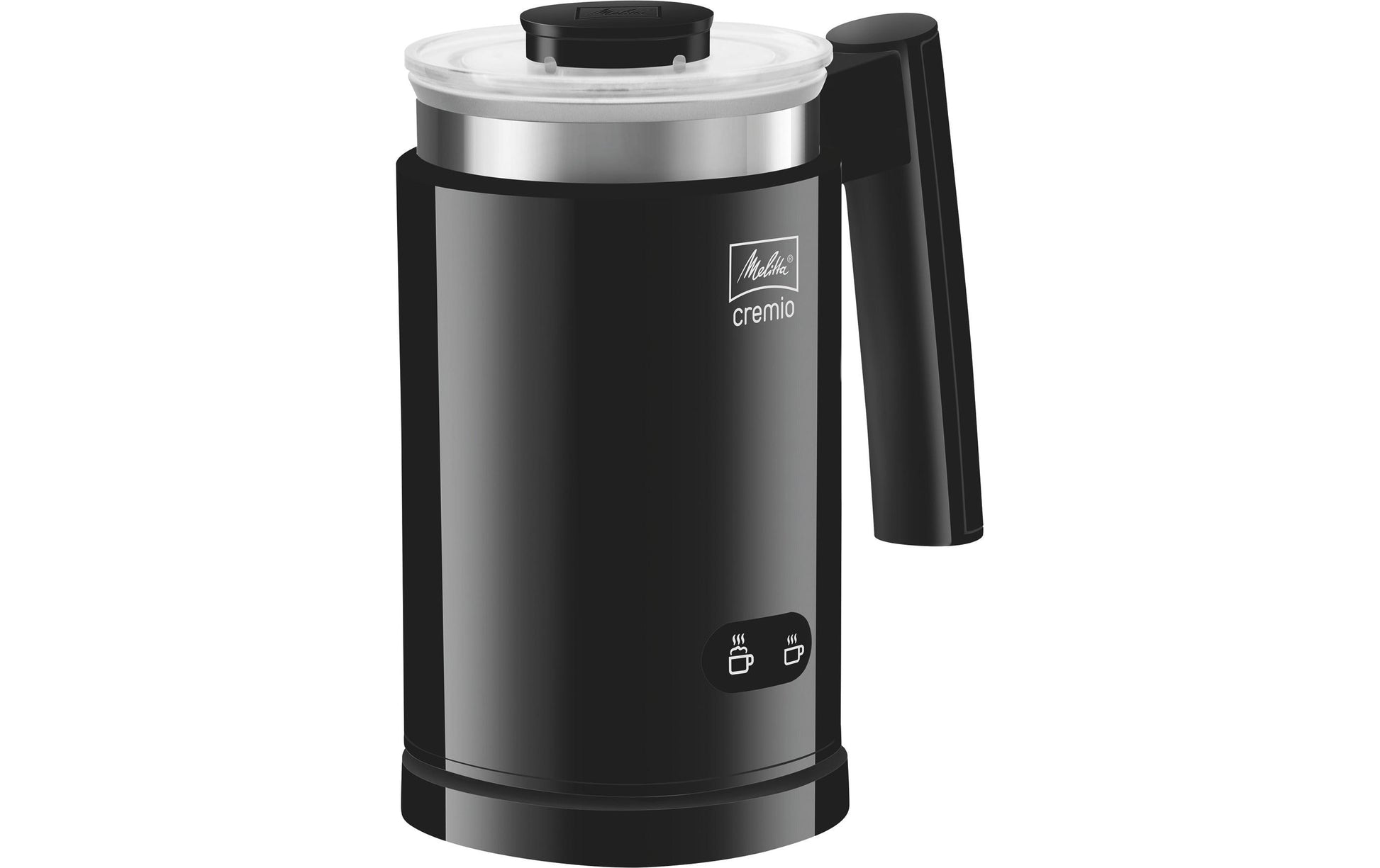 Melitta Elektrischer Milchschäumer Cremio – Füllmenge 250 ml, Schaum 150 ml, 450 W, Schwarz