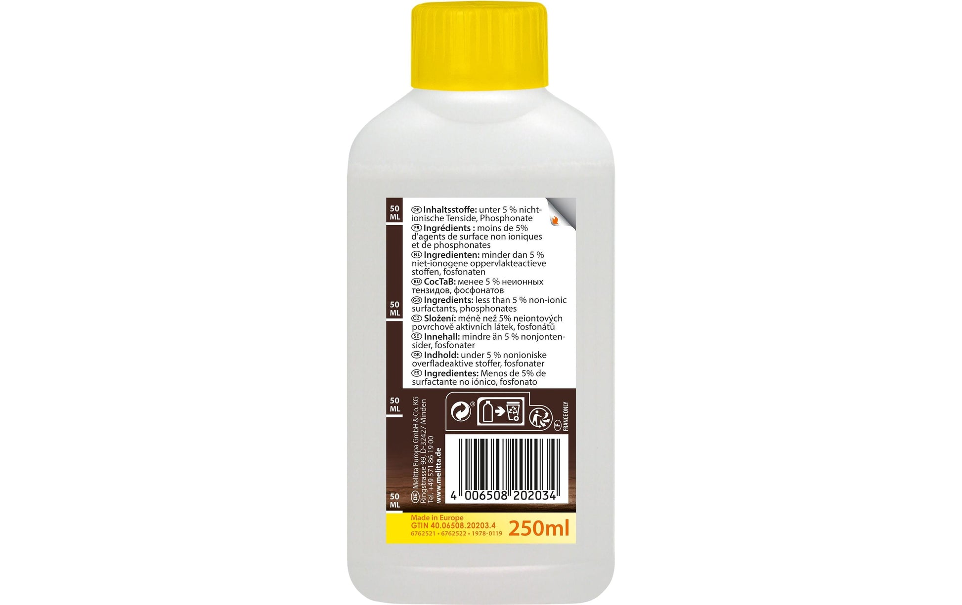 Melitta Perfect Clean Milchsystemreiniger für Kaffeemaschinen – Flüssigkeit – 250 ml