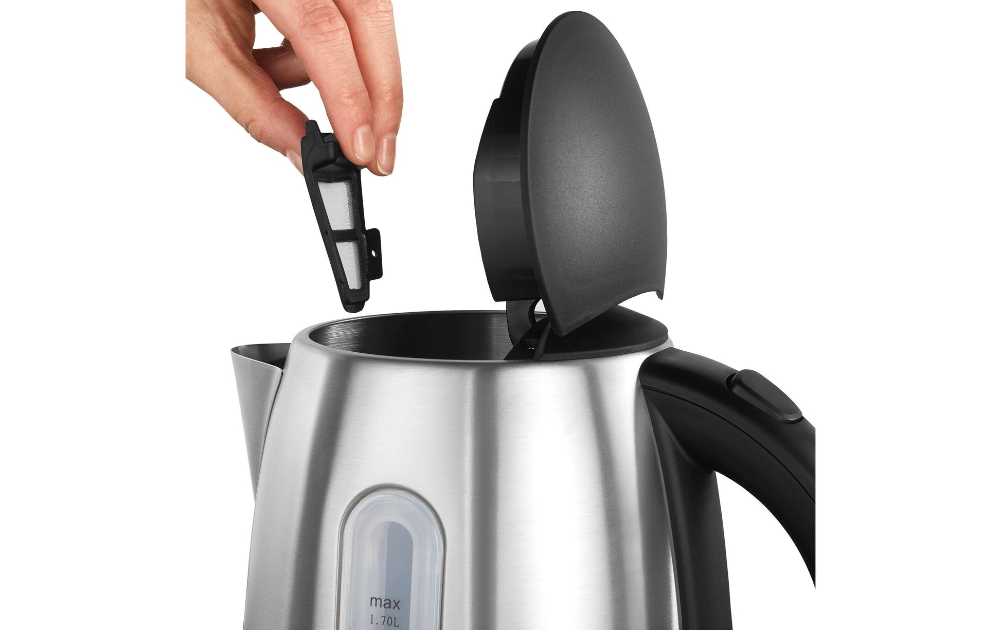 Melitta Prime Aqua – Wasserkocher 1,7 l, 2200 W, Edelstahl, Silber