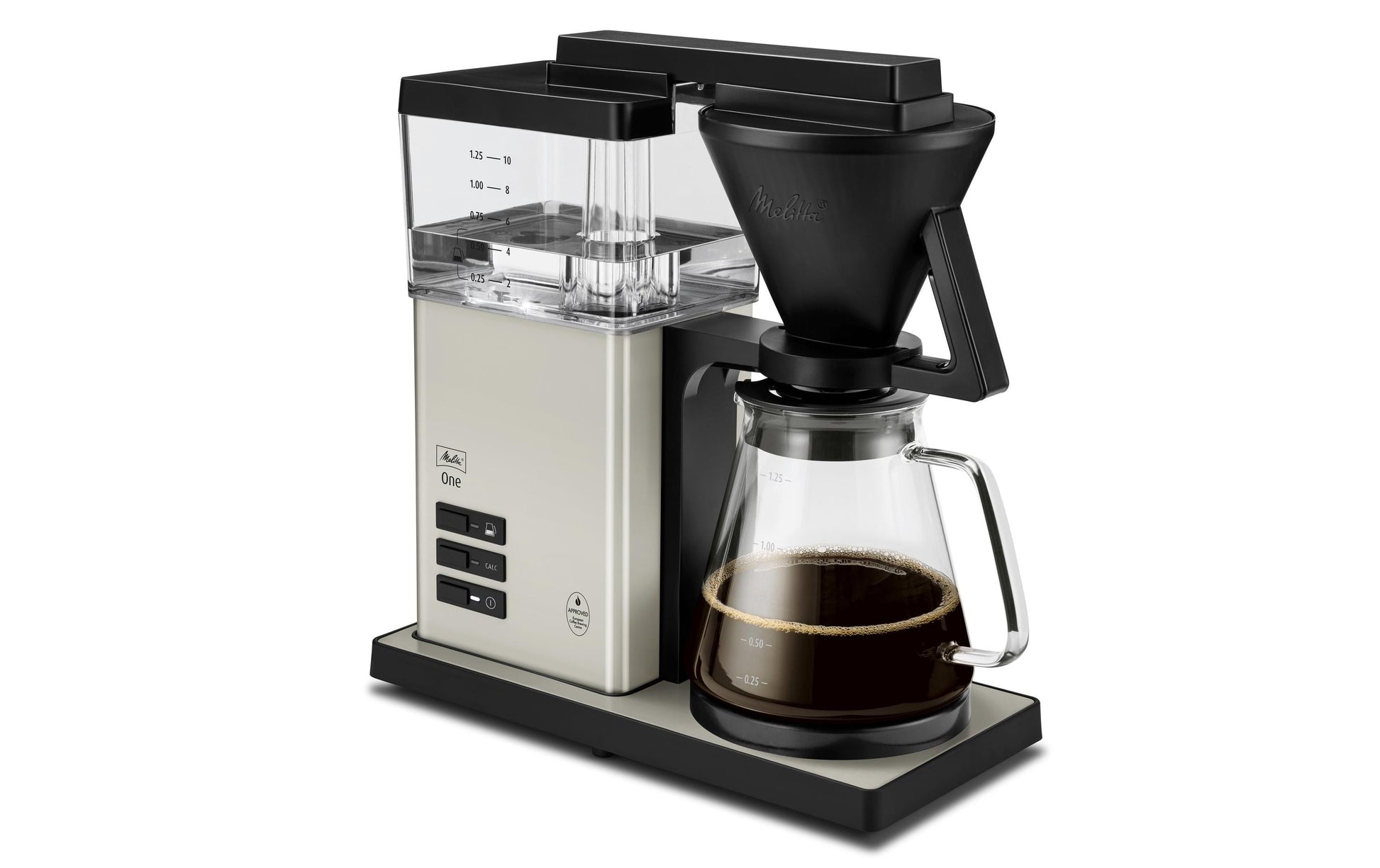 Melitta One Filterkaffeemaschine – 12 Tassen, 1,25 l, Weiss