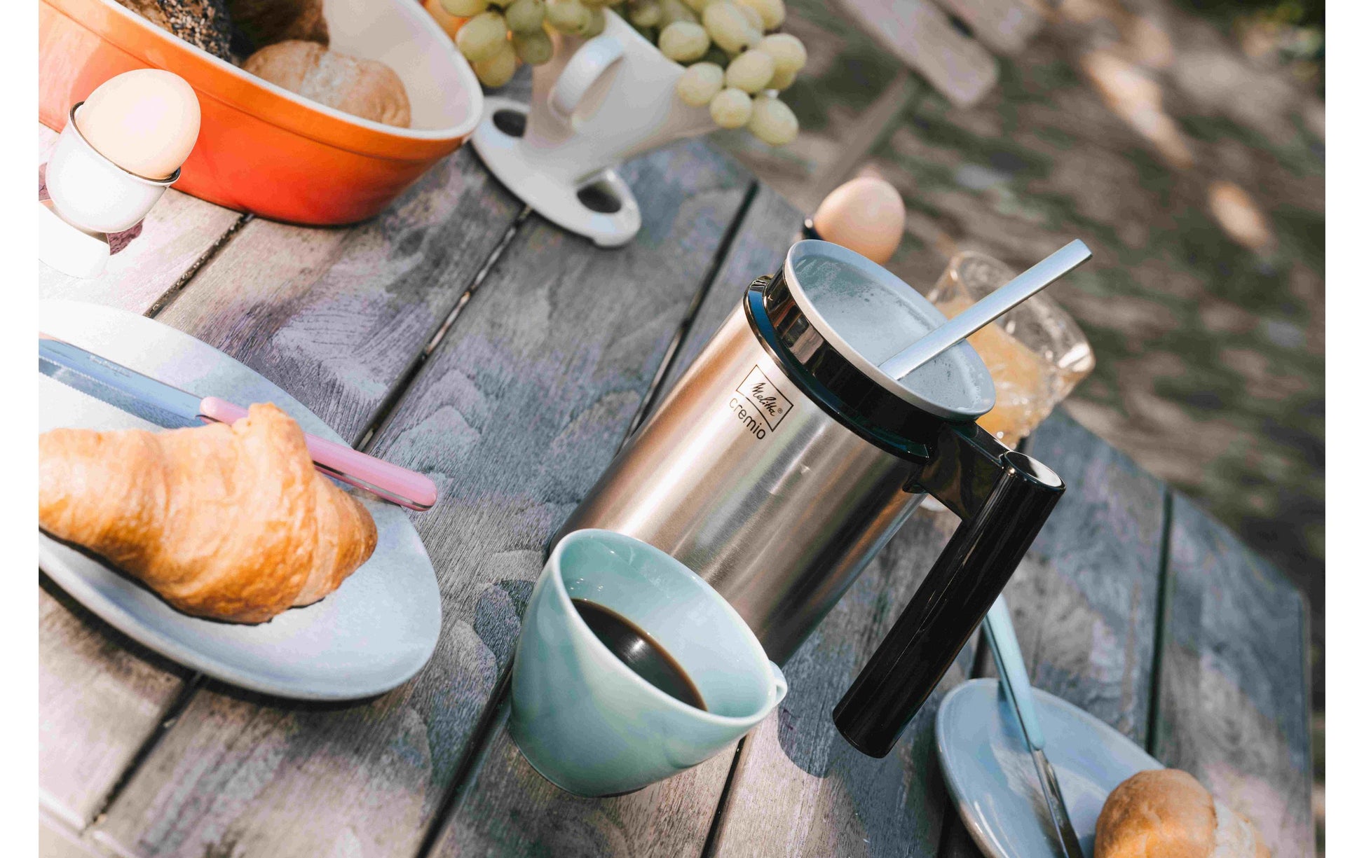 Melitta Elektrischer Milchschäumer Cremio – Füllmenge 250 ml, Schaum 150 ml, 450 W, Silber
