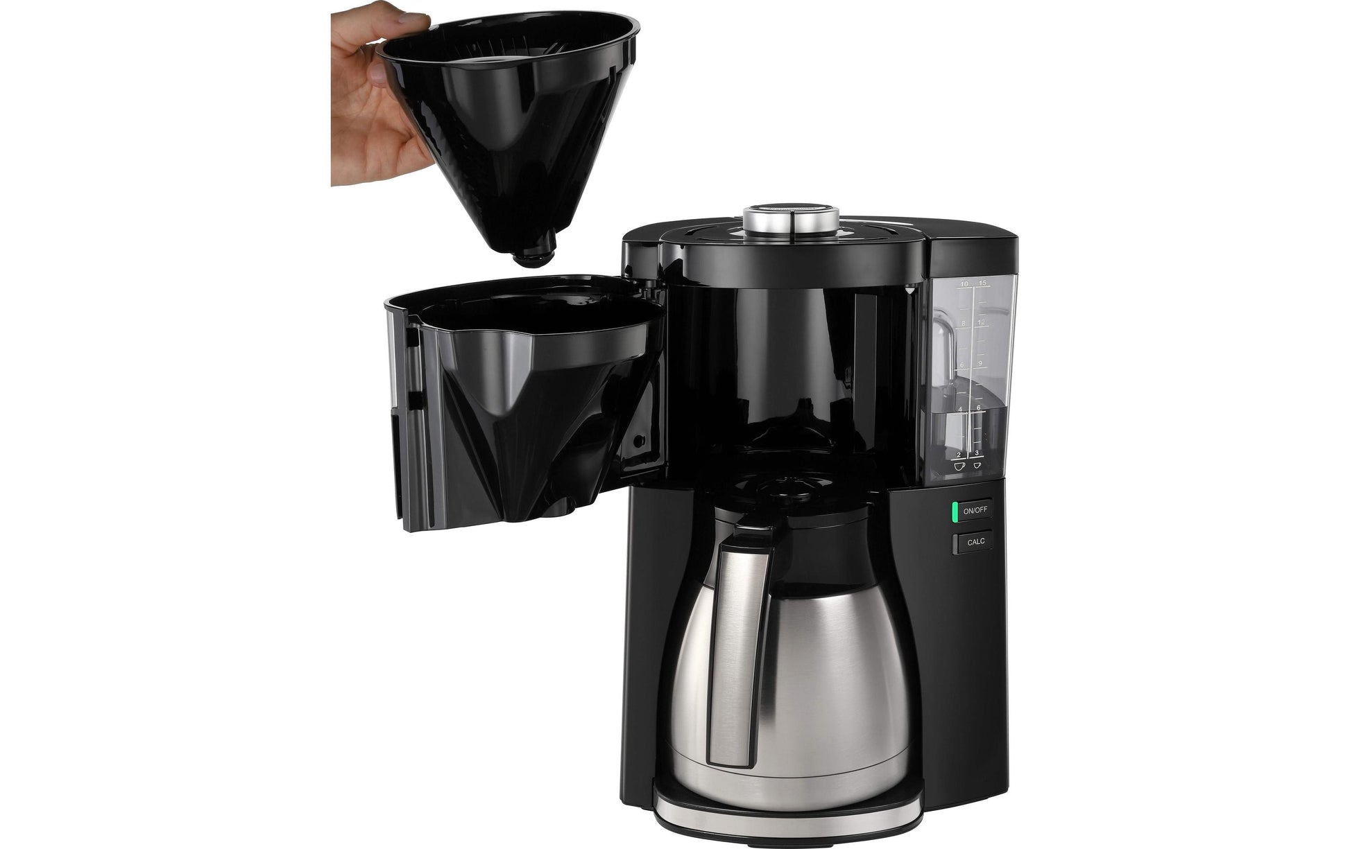 Melitta Look Therm Filterkaffeemaschine – 10 Tassen, Schwarz