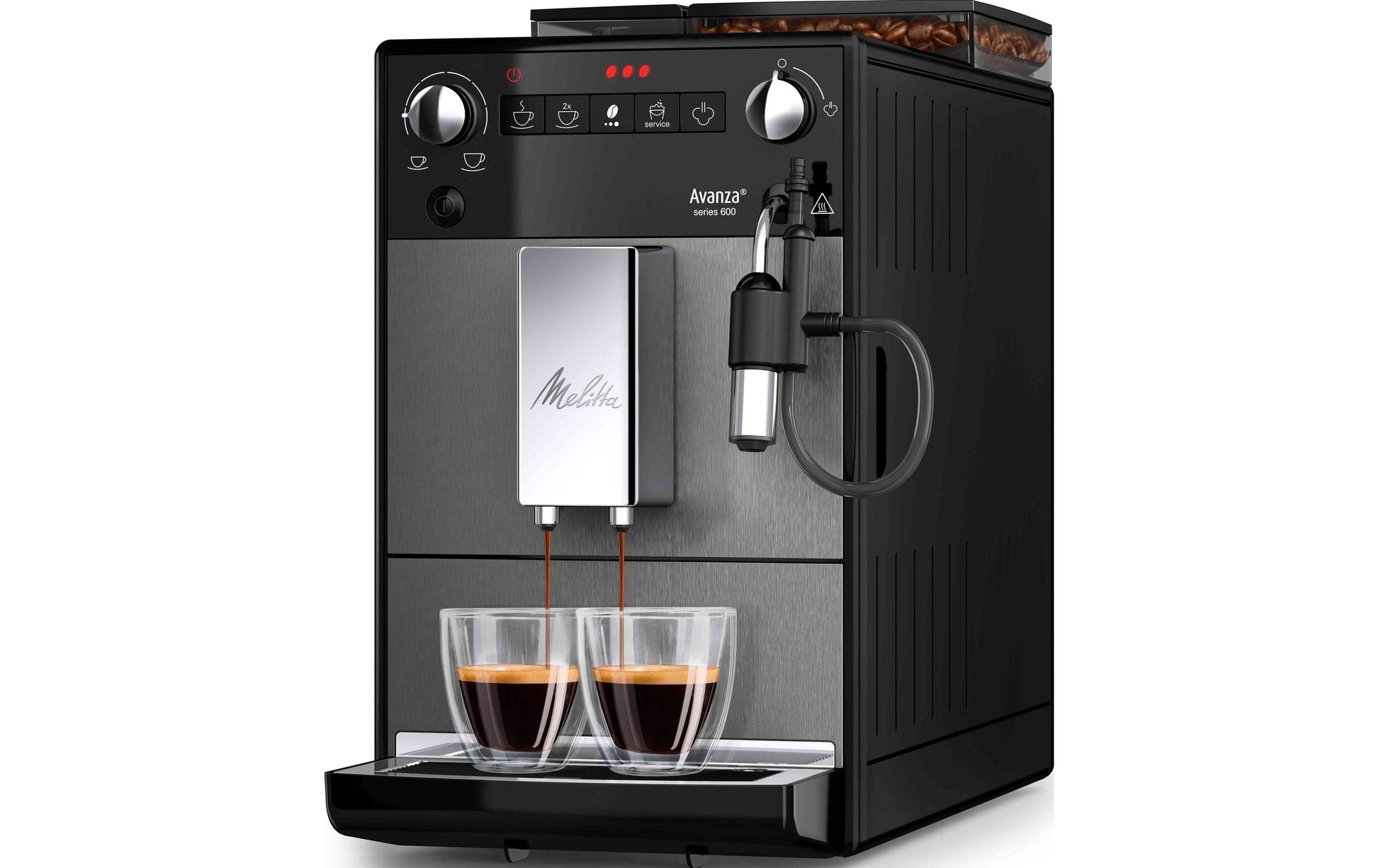 Melitta Avanza Kaffeevollautomat – 15 bar, 1,5 l, 250 g, 10 Tassen, Edelstahl