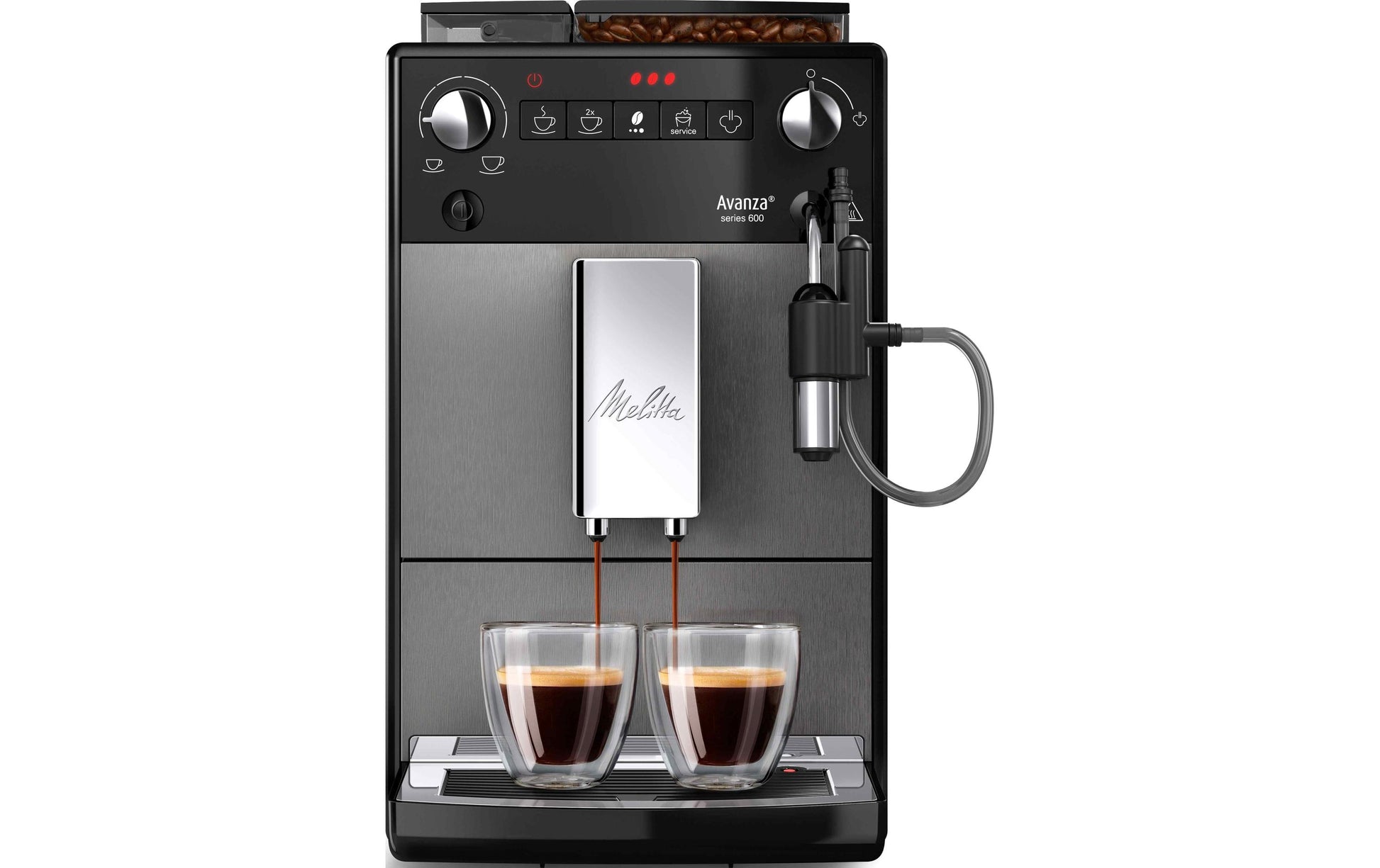 Melitta Avanza Kaffeevollautomat – 15 bar, 1,5 l, 250 g, 10 Tassen, Edelstahl
