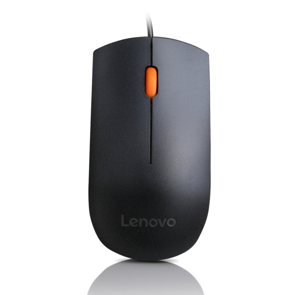 Lenovo Maus – Kabelgebunden (USB‑A), 1600 DPI, beidhändig, Schwarz