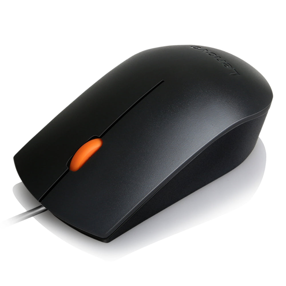 Lenovo Maus – Kabelgebunden (USB‑A), 1600 DPI, beidhändig, Schwarz