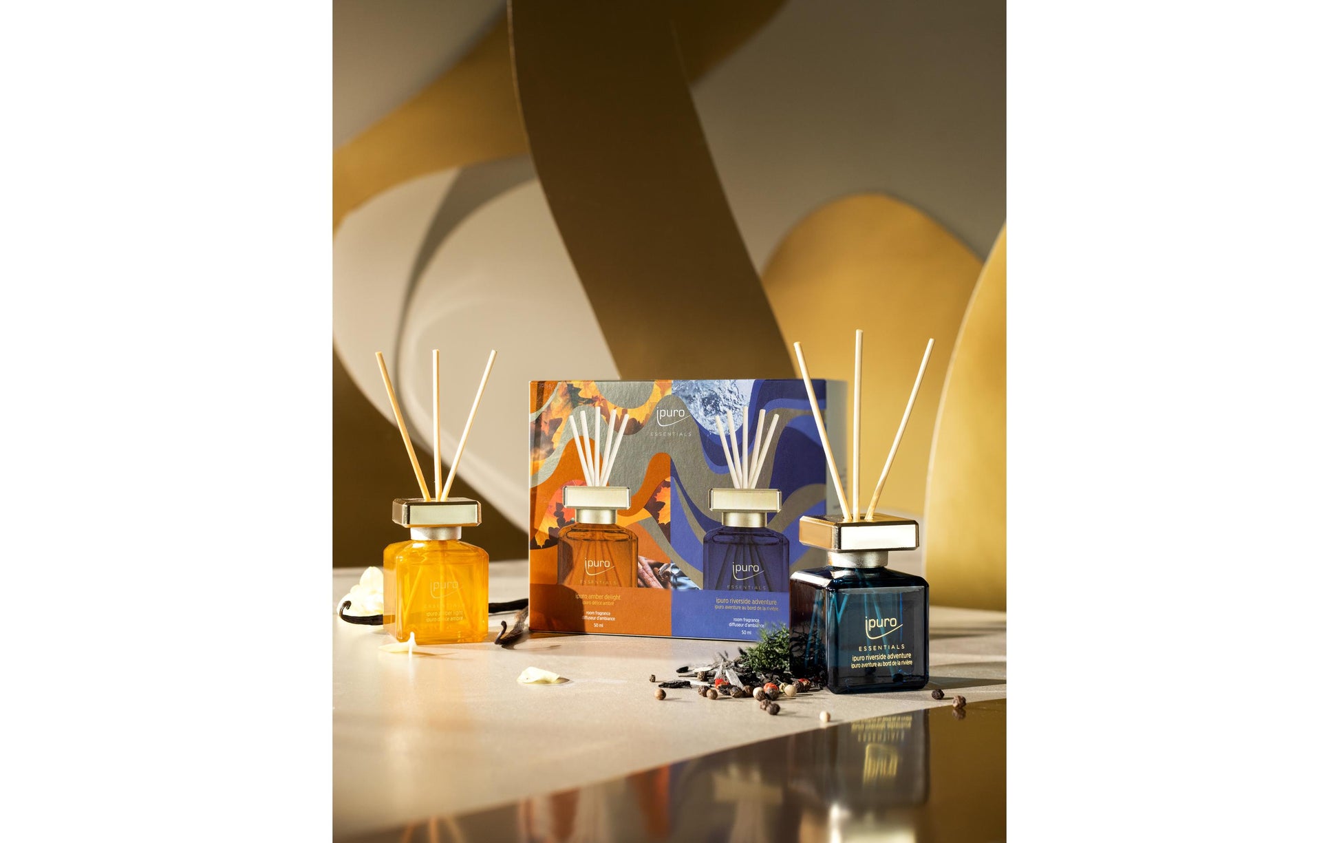 Ipuro Amber & Riverside – Geschenkset, 2 × 50 ml
