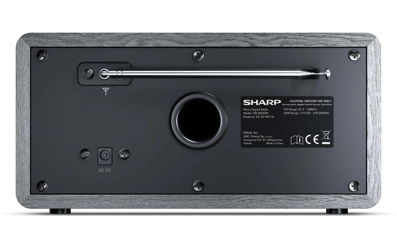 Sharp DR-450 – DAB-/Internetradio – Tischradio – DAB+, UKW, Bluetooth – Grau