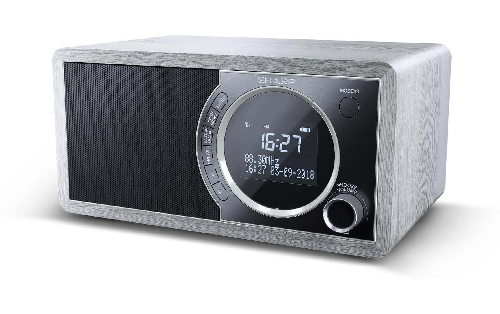 Sharp DR-450 – DAB-/Internetradio – Tischradio – DAB+, UKW, Bluetooth – Grau