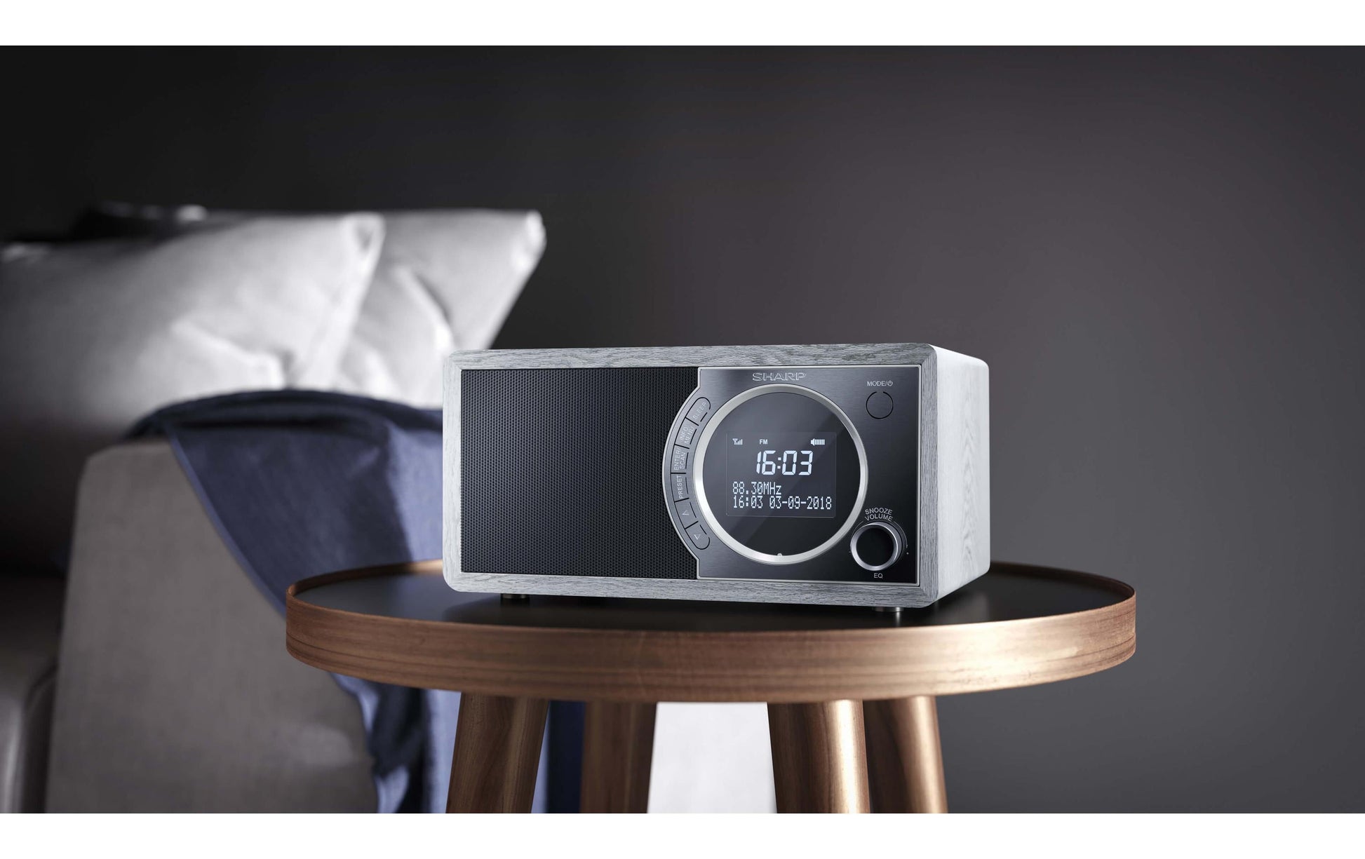 Sharp DR-450 – DAB-/Internetradio – Tischradio – DAB+, UKW, Bluetooth – Grau