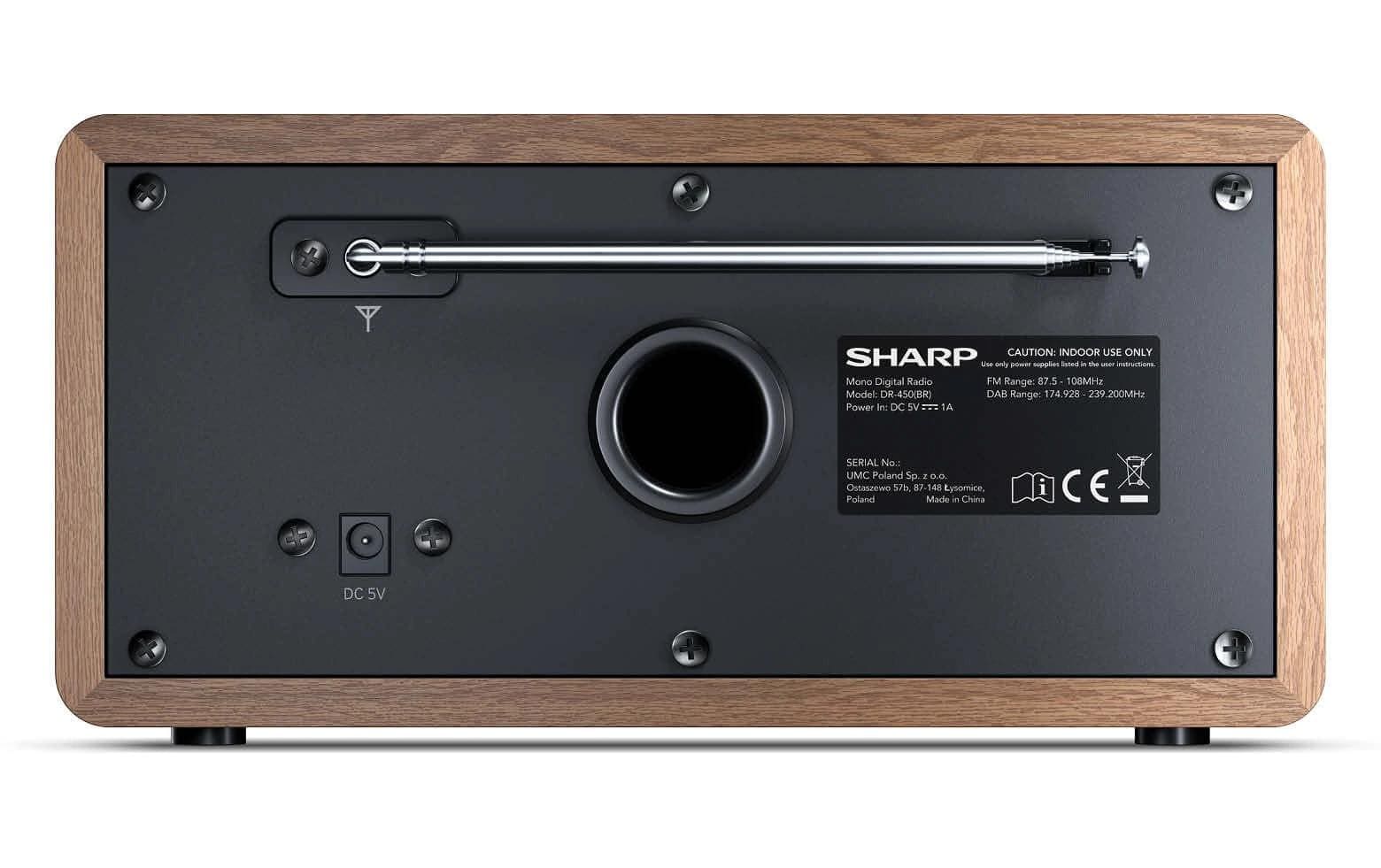 Sharp DR-450 – DAB-/Internetradio – Tischradio – DAB+, Bluetooth – Braun