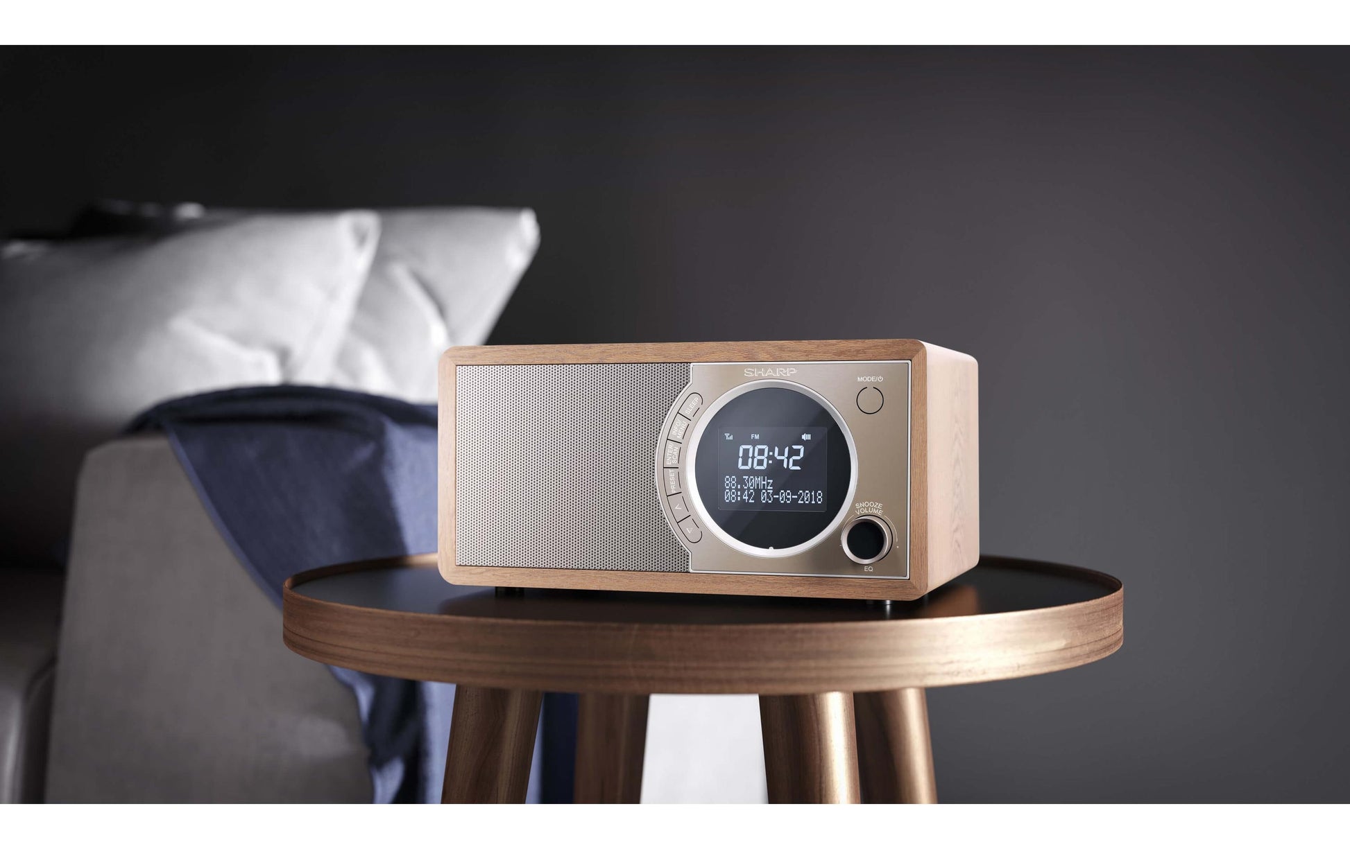 Sharp DR-450 – DAB-/Internetradio – Tischradio – DAB+, Bluetooth – Braun