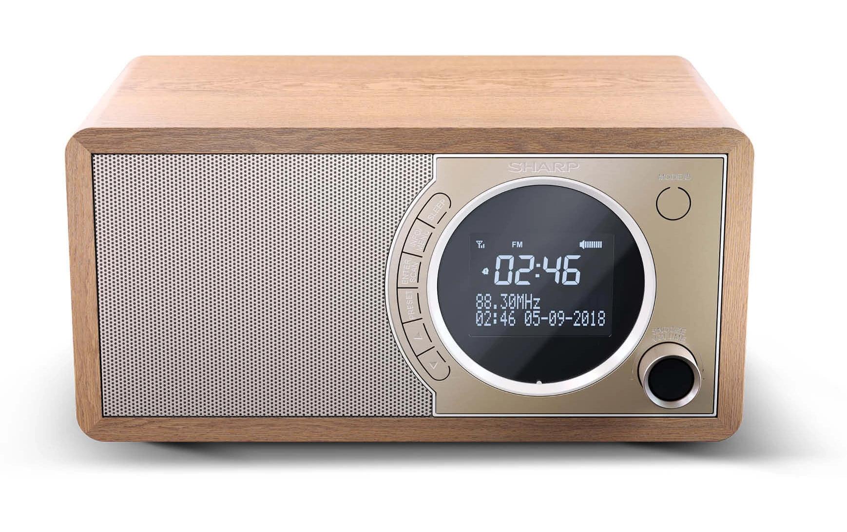 Sharp DR-450 – DAB-/Internetradio – Tischradio – DAB+, Bluetooth – Braun