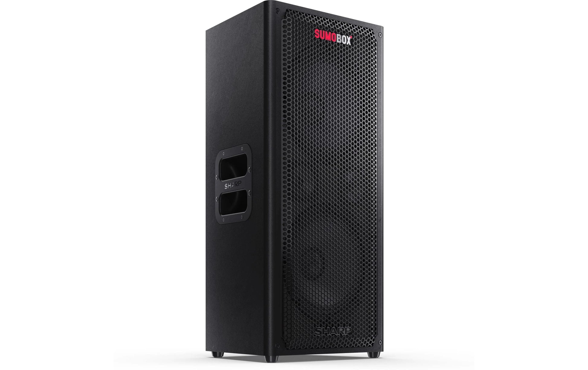Sharp CP-LS100 – Party-Lautsprecher – 120 W, 10 h Akku, LED, Bluetooth 5.0, spritzwassergeschützt, Schwarz