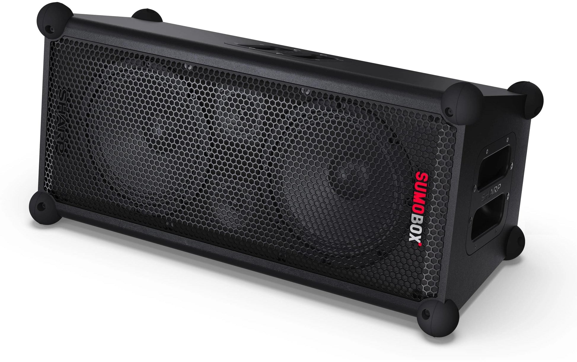 Sharp CP-LS100 – Party-Lautsprecher – 120 W, 10 h Akku, LED, Bluetooth 5.0, spritzwassergeschützt, Schwarz
