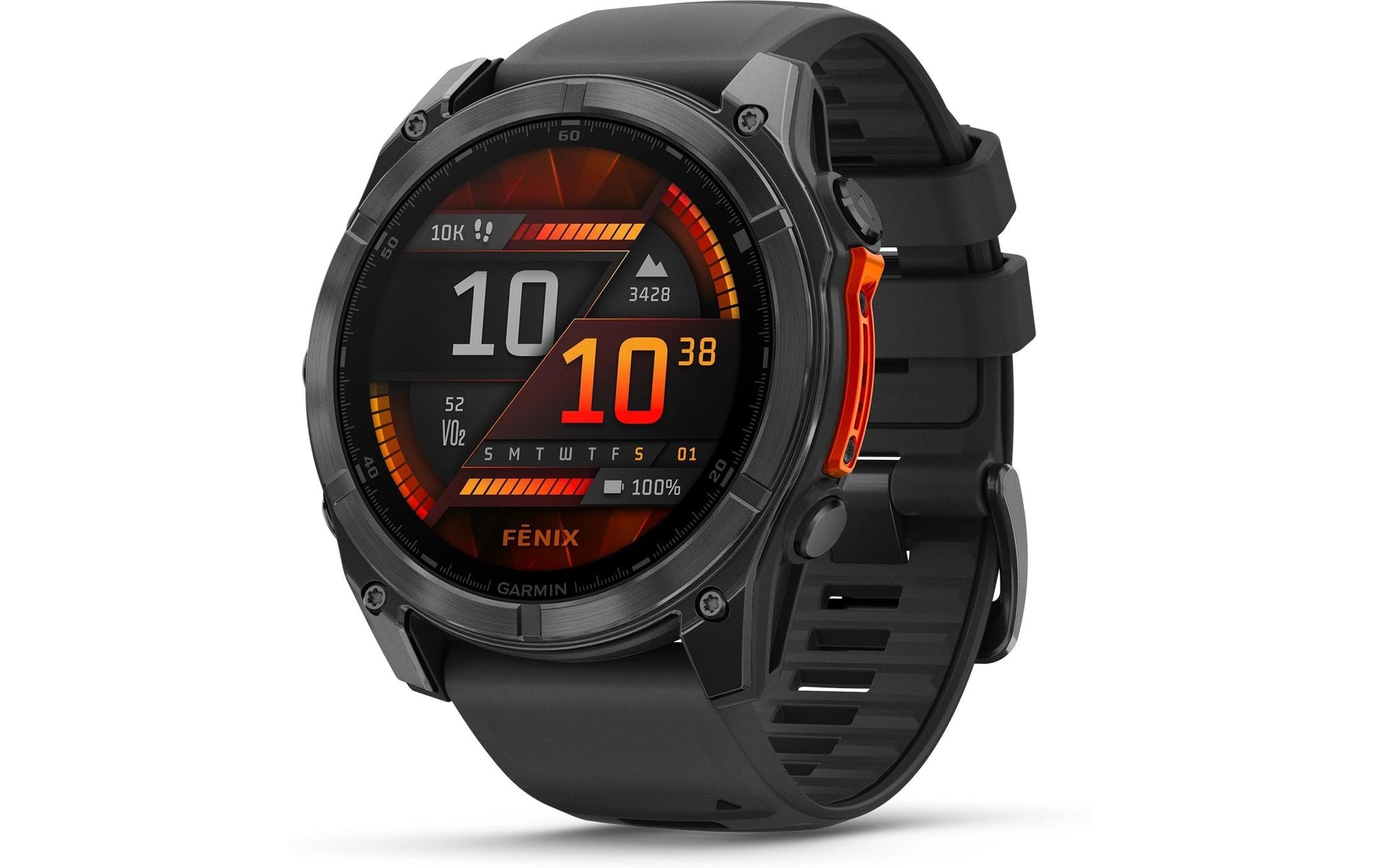 Garmin Fenix 8 – GPS-Smartwatch – 47 mm, 1,4", GPS, WLAN, AMOLED, 100 m, Schwarz, Sportarmband