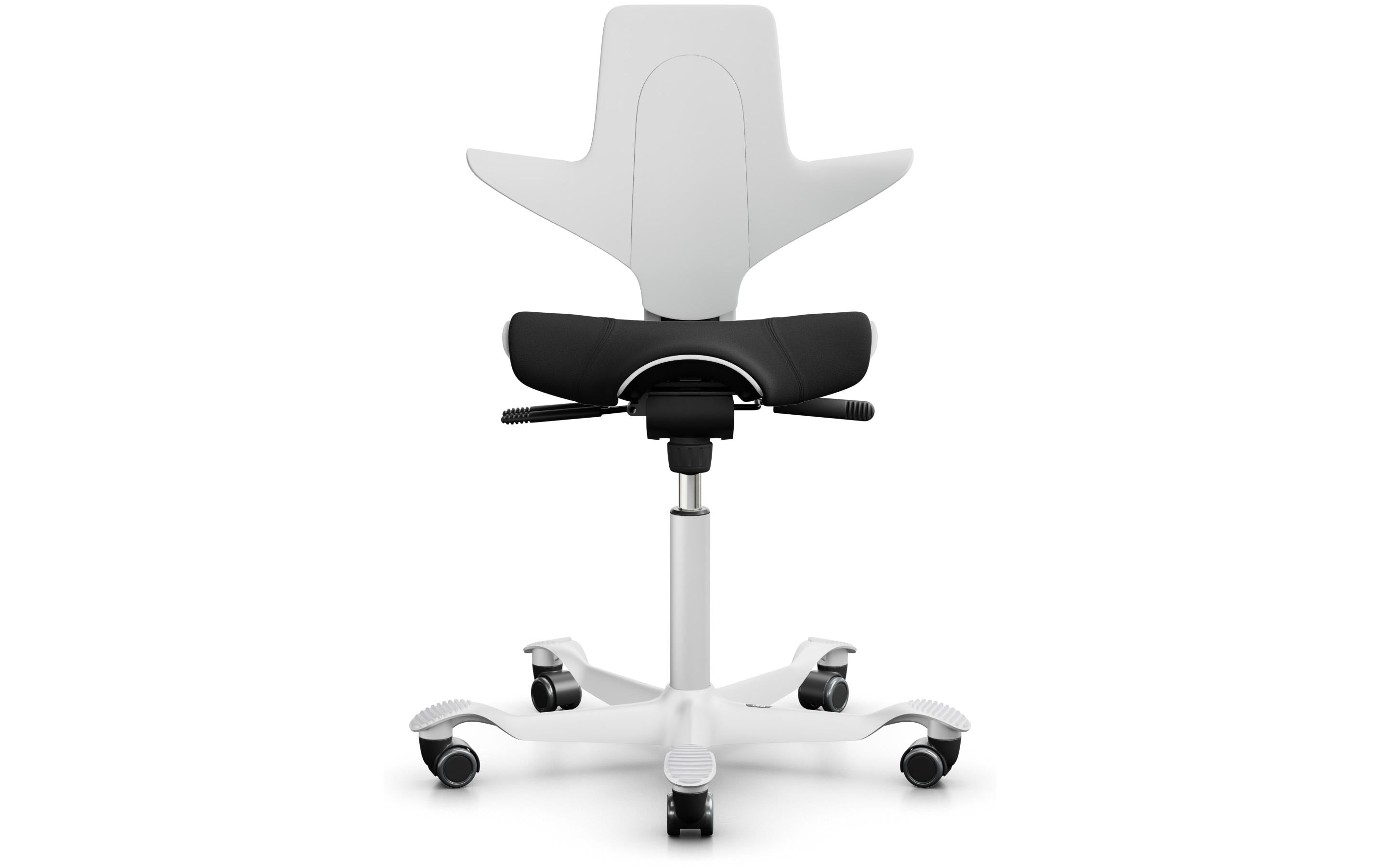 HÅG Bürostuhl Capisco Puls 8020 – Gesamthöhe 112 cm, Aluminiumgestell, Schwarz