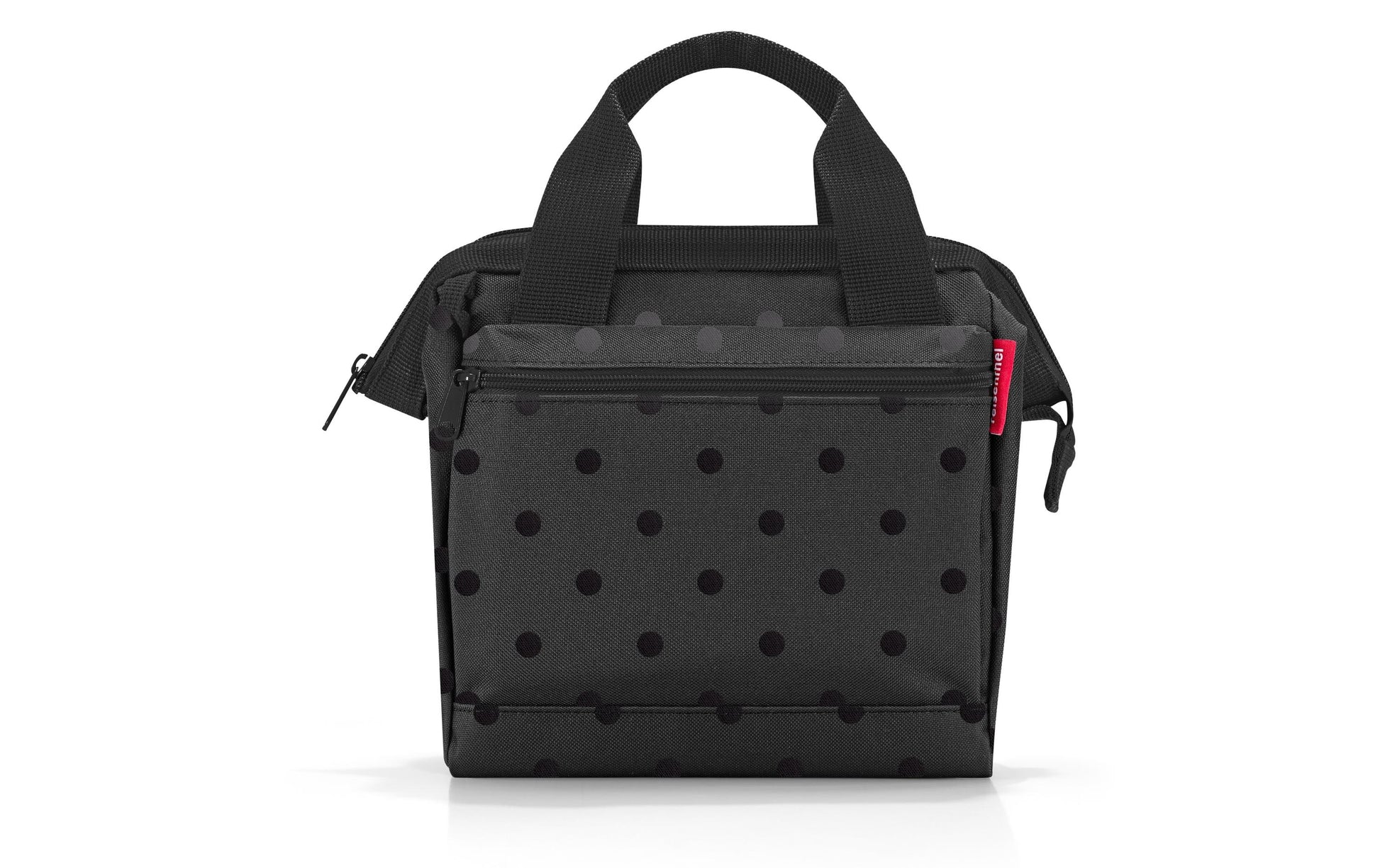 Reisenthel Allrounder Cross Umhängetasche – 4 l, Polyester, Glossy Dots Schwarz