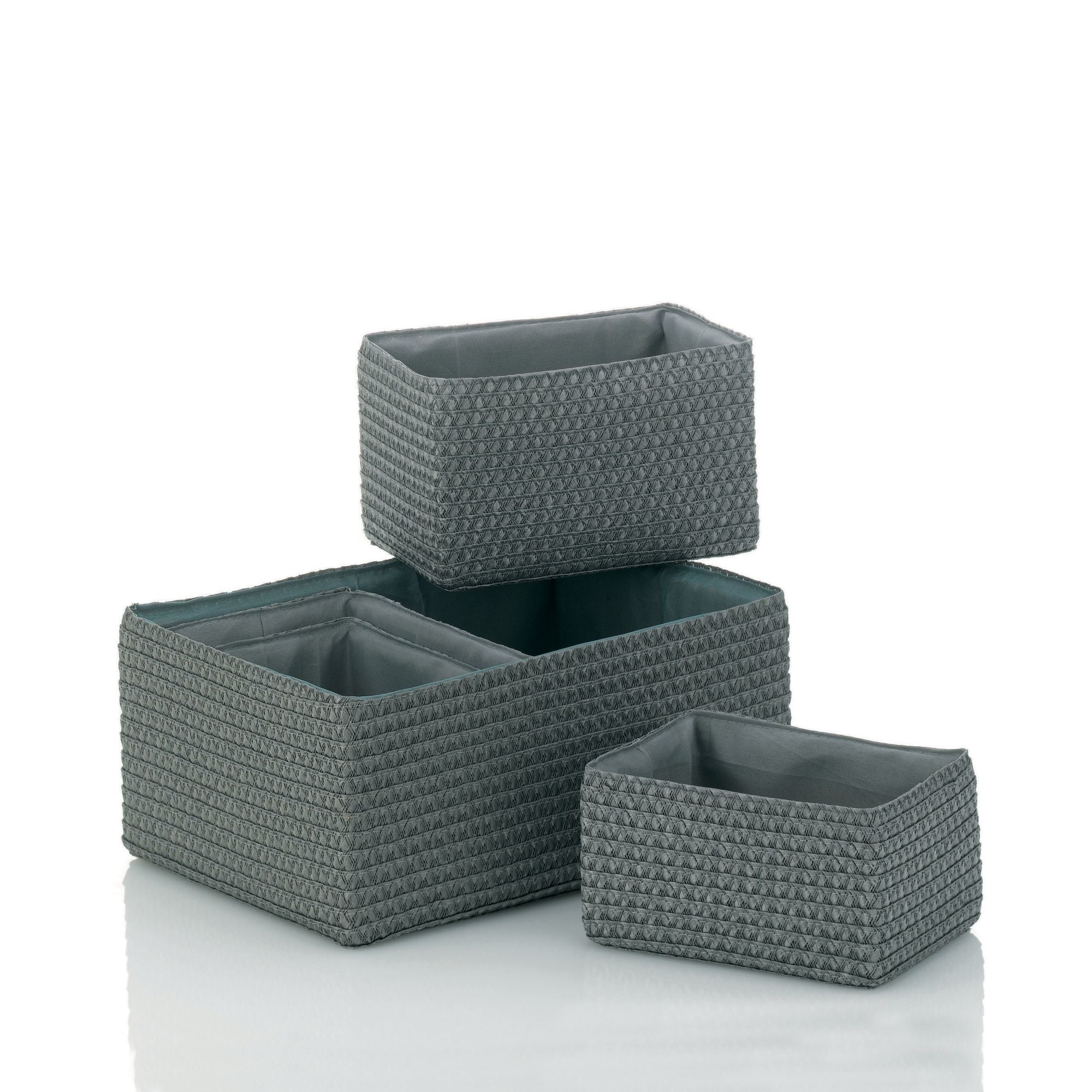 Kela Aufbewahrungskorb Set 5-teilig – Kunststoff – Grau – 250 × 350 × 150 mm