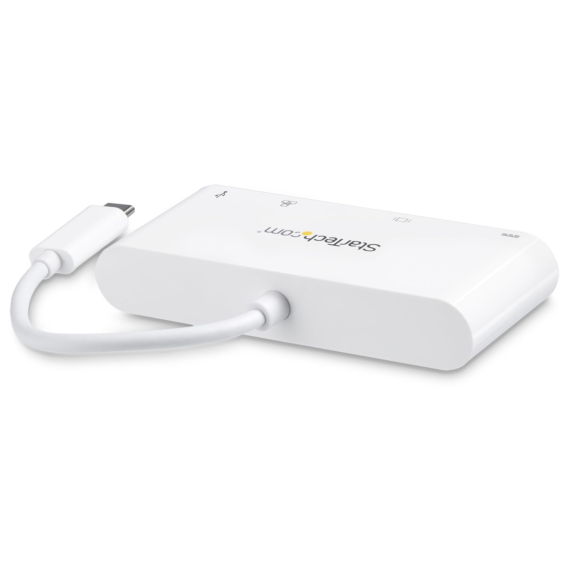 StarTech.com Multiport-Adapter – USB-C, 1× DVI, 1× USB-A, 1× USB-C, 60 W PD, GbE, für Windows/Mac/ChromeOS