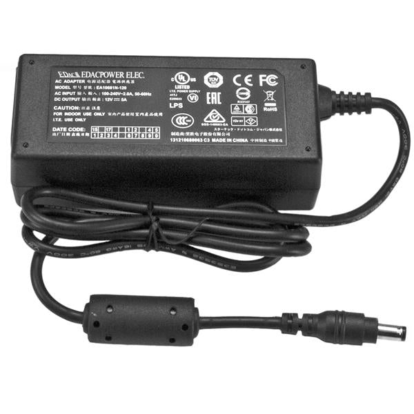 StarTech.com Netzteil 60 W (12 V/5 A) – AC-Adapter mit AU/EU/JP/NA/UK-Steckern, für universelle Geräte, Kabel