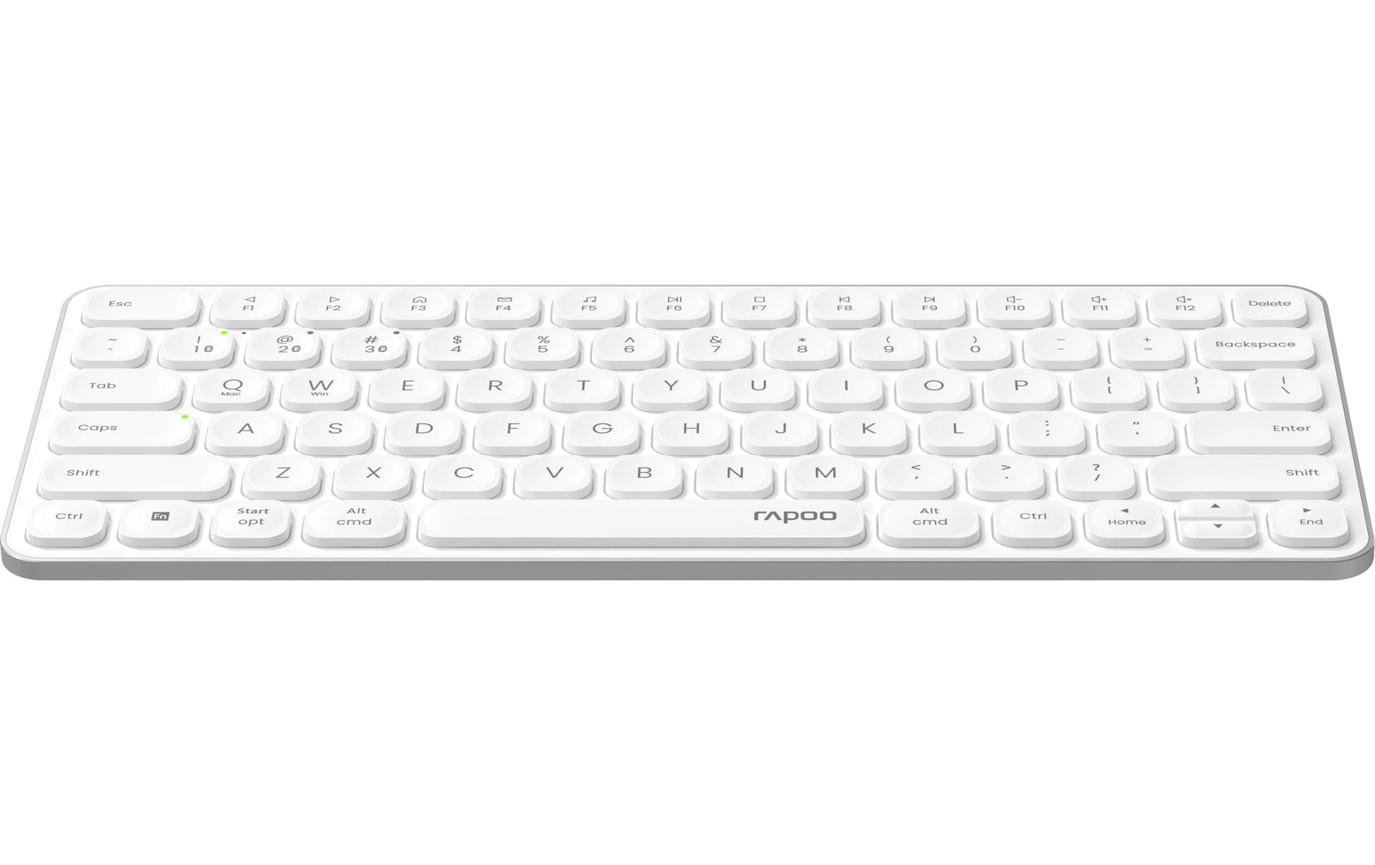 Rapoo E9610M – Tastatur, kabellos (Bluetooth/2,4 GHz), CH-Layout (DE-CH), aufladbar, weiss