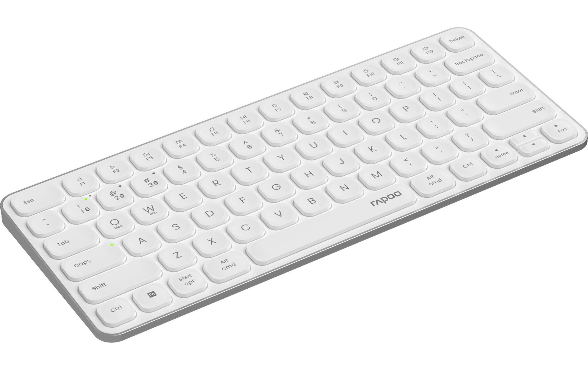 Rapoo E9610M – Tastatur, kabellos (Bluetooth/2,4 GHz), CH-Layout (DE-CH), aufladbar, weiss