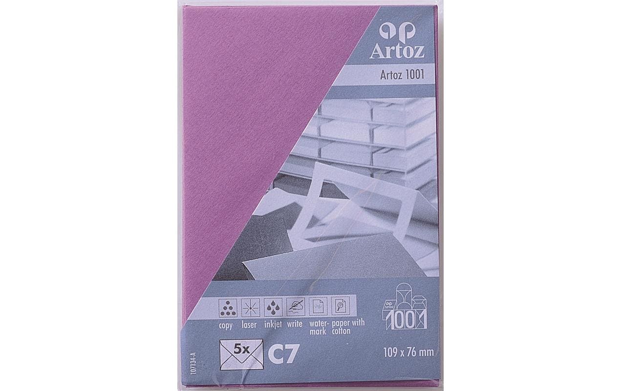 Artoz Couvert C7, ohne Fenster, selbstklebend, violett, 100 g/m² – Artoz – 5 Stk.