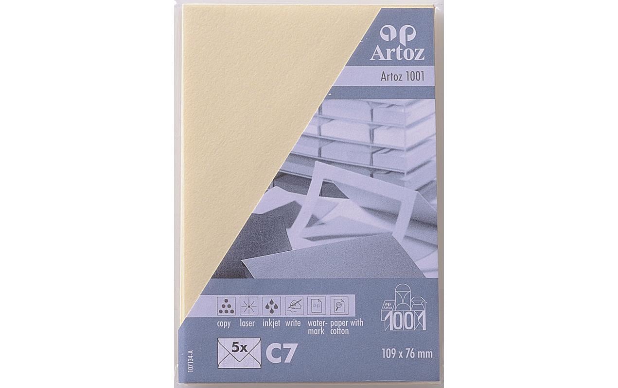 Artoz Couvert C7, ohne Fenster, selbstklebend, beige, 100 g/m²