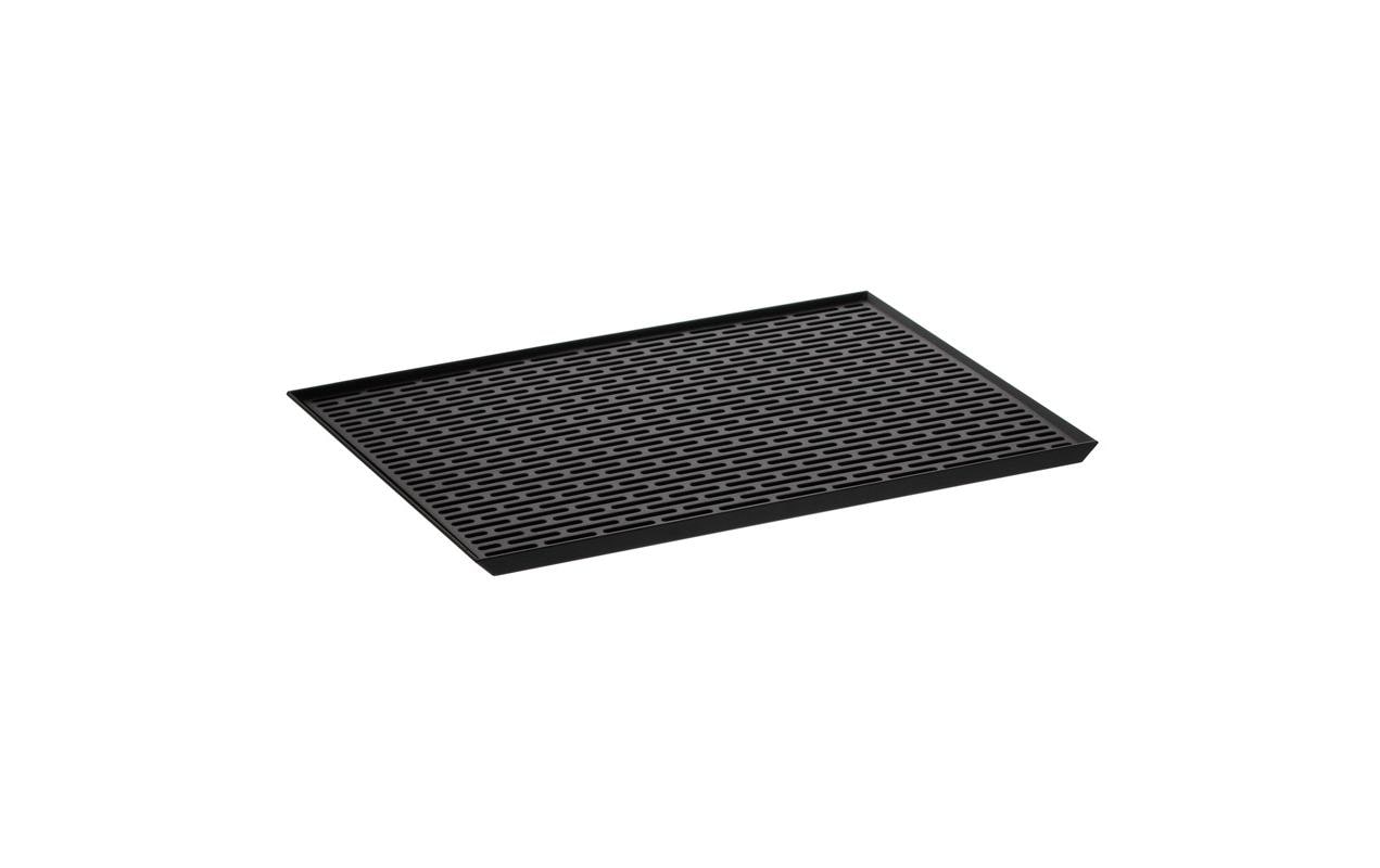 Yamazaki Abtropfmatte 42,5 × 30,7 × 1,5 cm, Acrylnitril-Butadien-Styrol (ABS), Schwarz