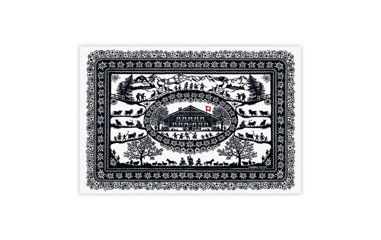 Trendform Tischset – 30×45 cm, PVC, Weiss, Swiss Tradition