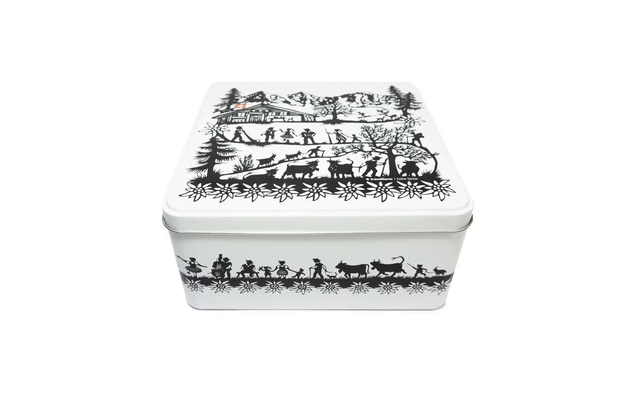 Trendform SWISS TRADITION Aufbewahrungsbox (mit Deckel) – Metall – Weiss – 177 × 85 × 177 mm
