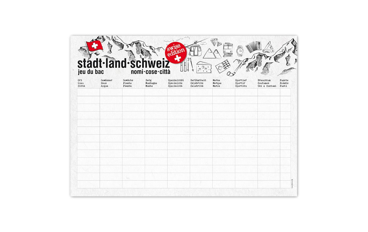 Trendform Tischset Stand Land CH – Papier, Schweiz Motiv, 42 × 27,7 cm – 50 Stk.