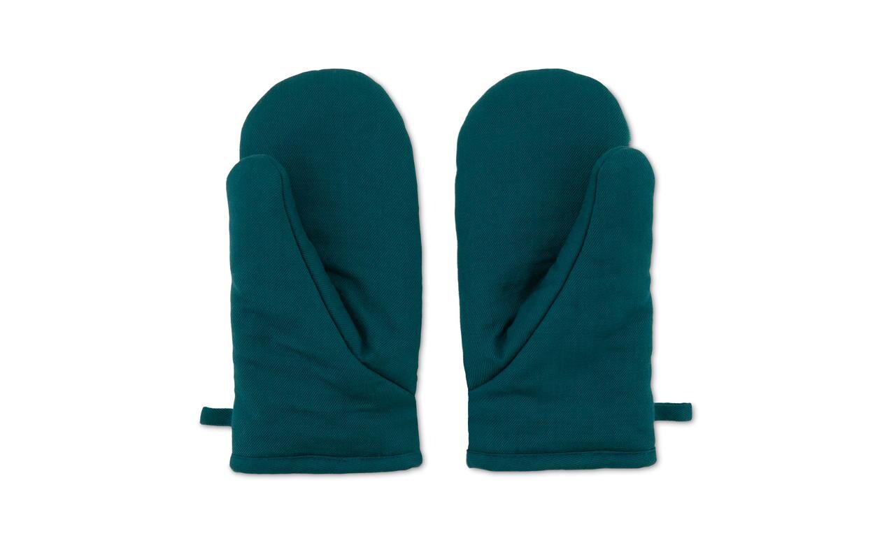 REMEMBER Ofenhandschuhe 29 × 14 cm, Baumwolle/Polyester, mehrfarbig, 2 Stk.