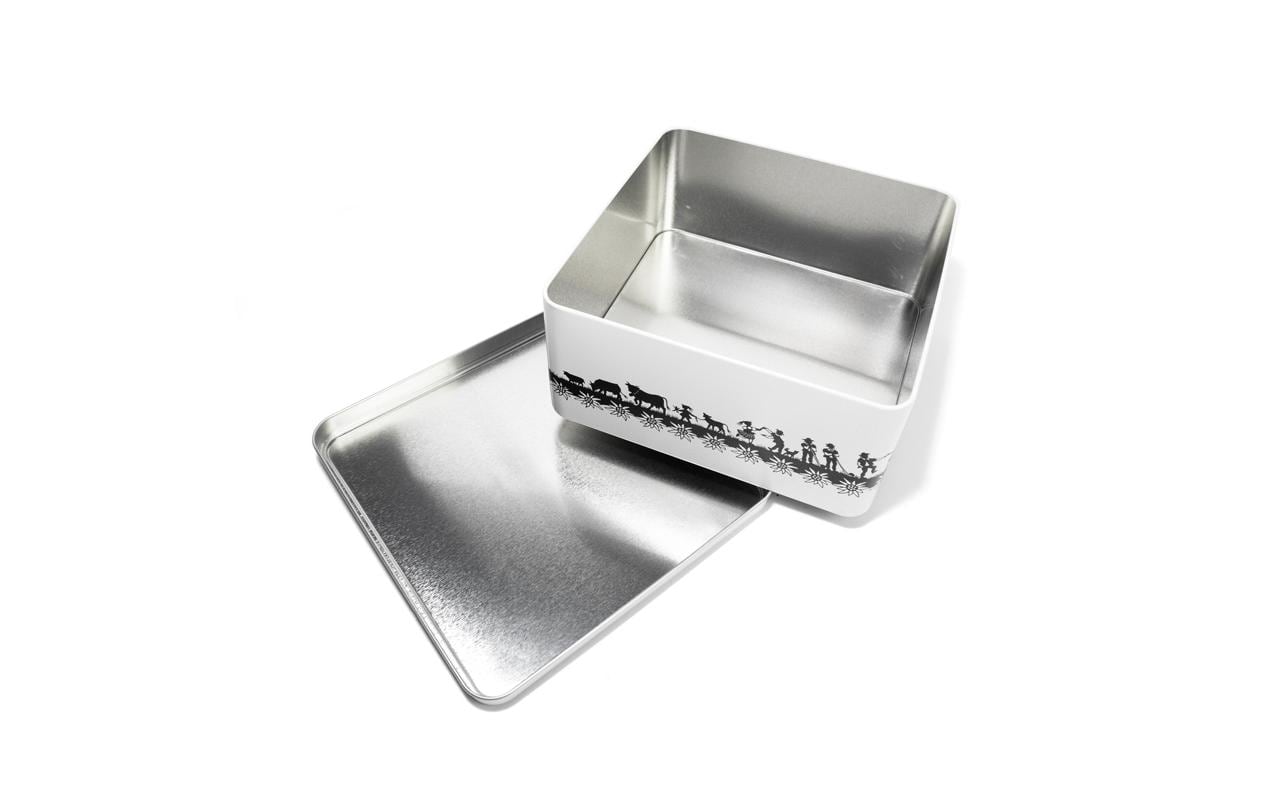 Trendform SWISS TRADITION Aufbewahrungsbox (mit Deckel) – Metall – Weiss – 177 × 85 × 177 mm