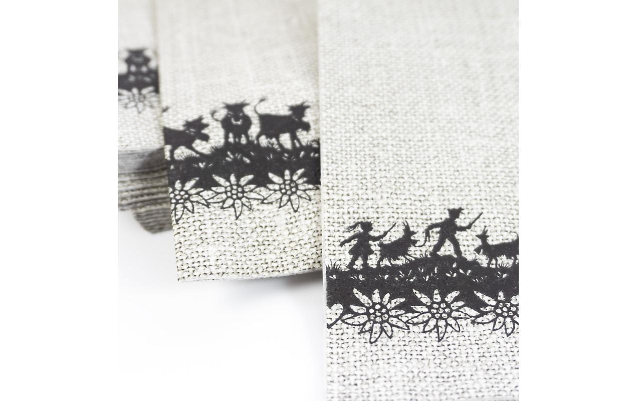 Trendform Servietten Swiss Linen, mehrfarbig – 33 × 33 cm, 3-lagig – 20 Stück