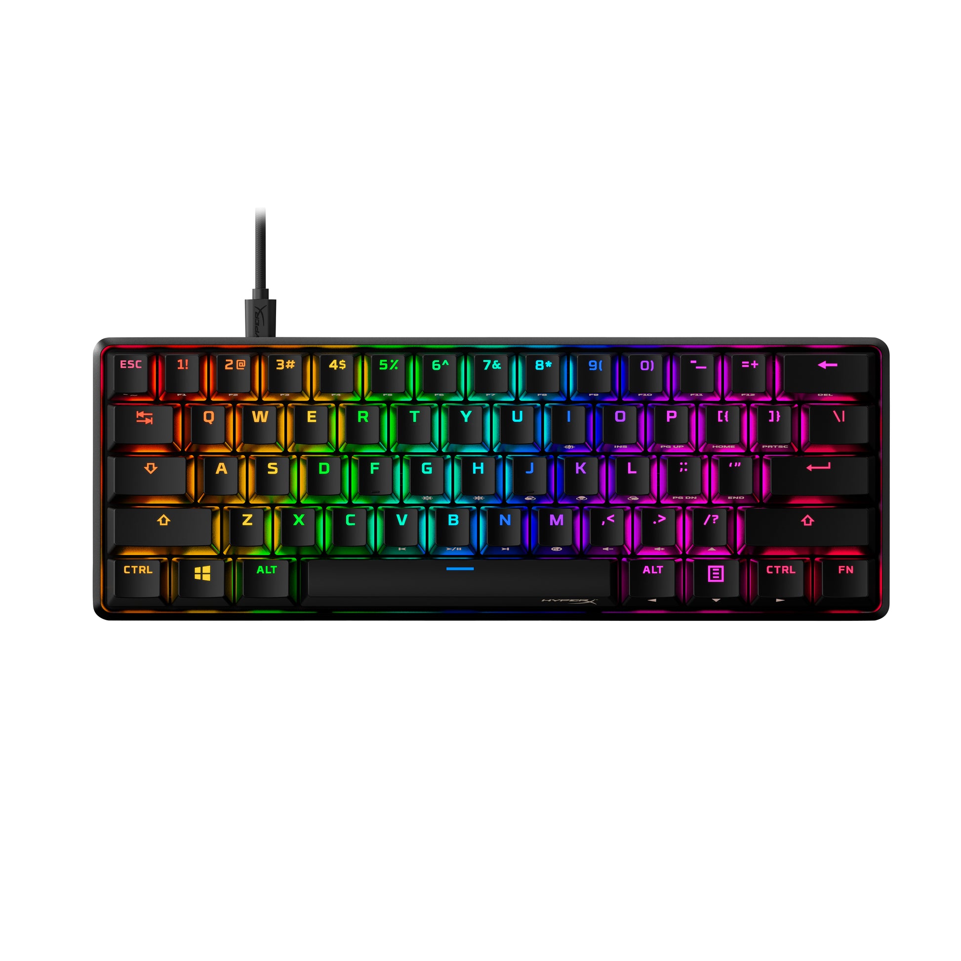 HyperX Alloy Origins 60 – Gaming-Tastatur 60% – Mechanisch (HyperX Red), RGB – USB-A/USB-C – Schwarz