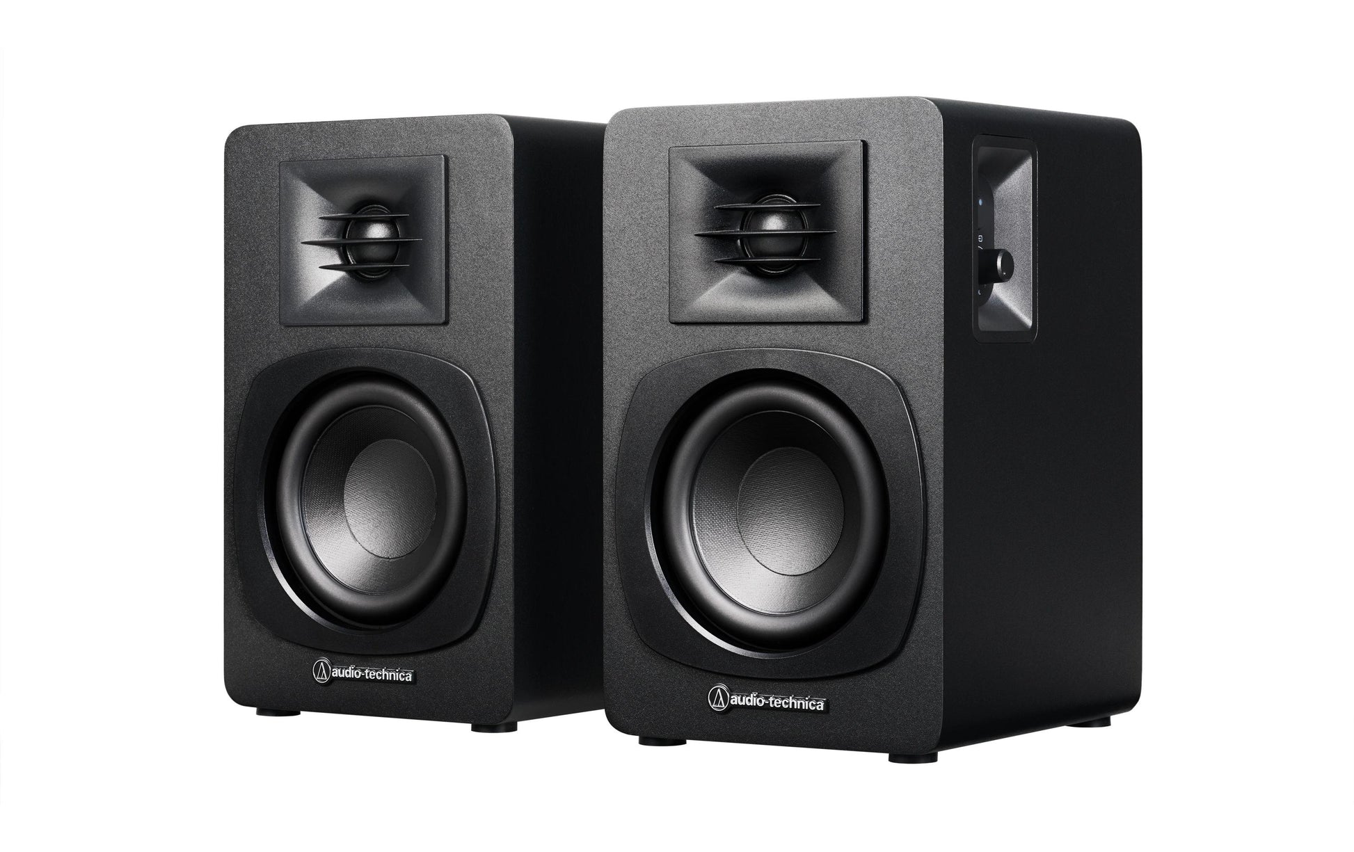 Audio-Technica AT-SP3X – Aktiv-Regallautsprecher – 30 W, 3,0" Tieftöner, 1,1" Hochtöner, Schwarz