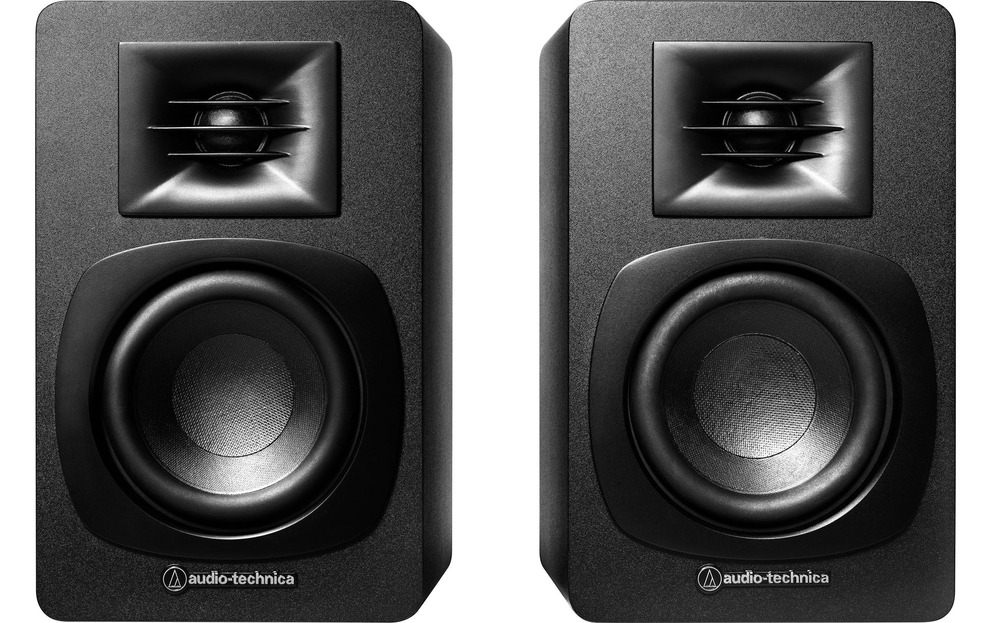 Audio-Technica AT-SP3X – Aktiv-Regallautsprecher – 30 W, 3,0" Tieftöner, 1,1" Hochtöner, Schwarz