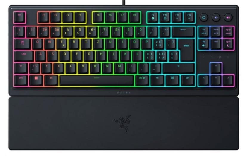 Razer Ornata V3 Tenkeyless – Tastatur, kabelgebunden (USB-A), CH-Layout (DE-CH), TKL (ohne Ziffernblock)