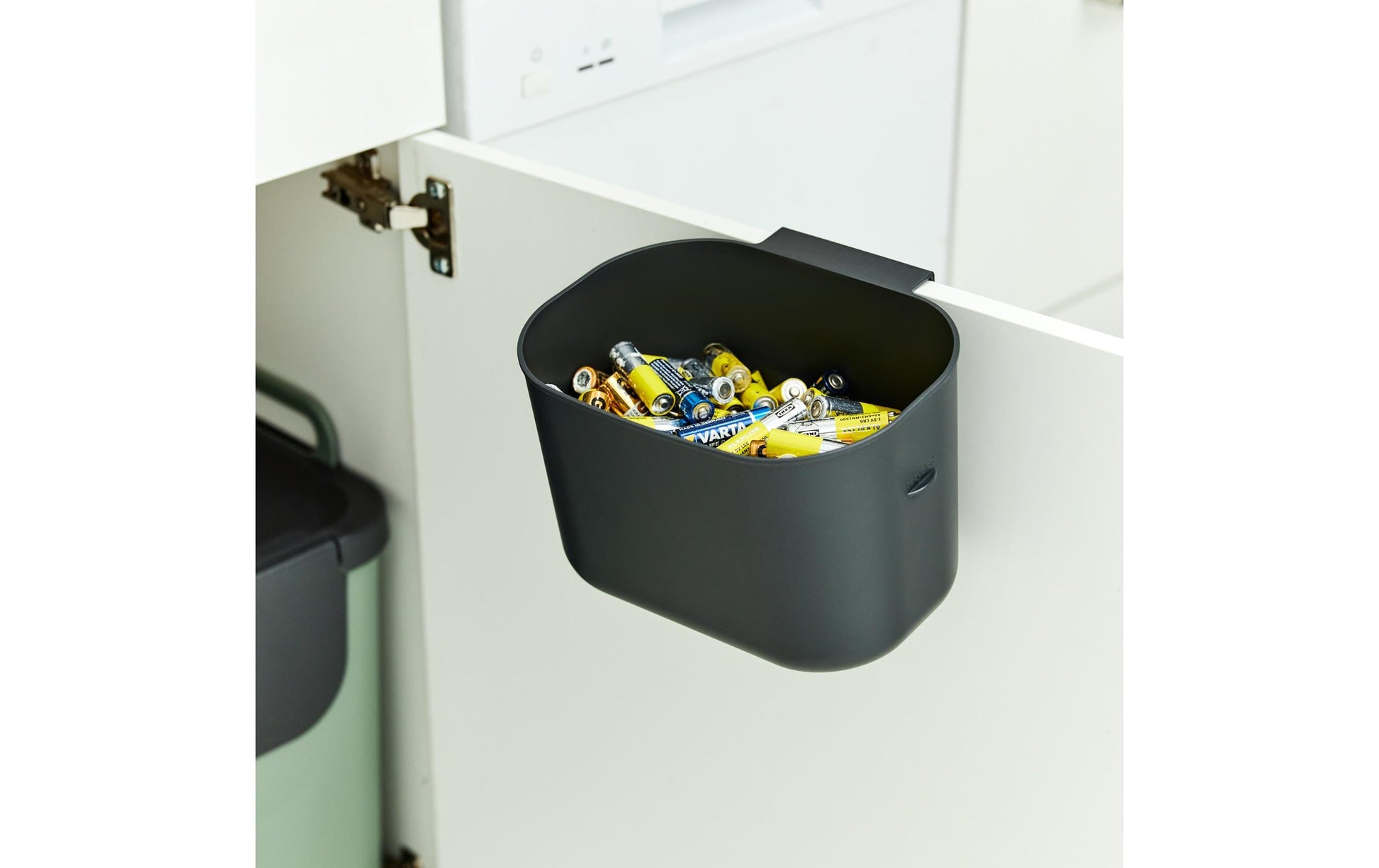 Rotho Systempapierkorb – 3×30 l + 6 l + 3,2 l – Kunststoff – 5-teilig, BPA-frei, aus recyceltem Material