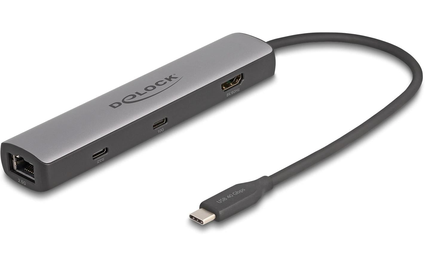 DeLOCK Dockingstation – USB-C, 1× HDMI, 4× USB-A, 100 W PD, 2,5GbE, für Windows/Mac/Linux
