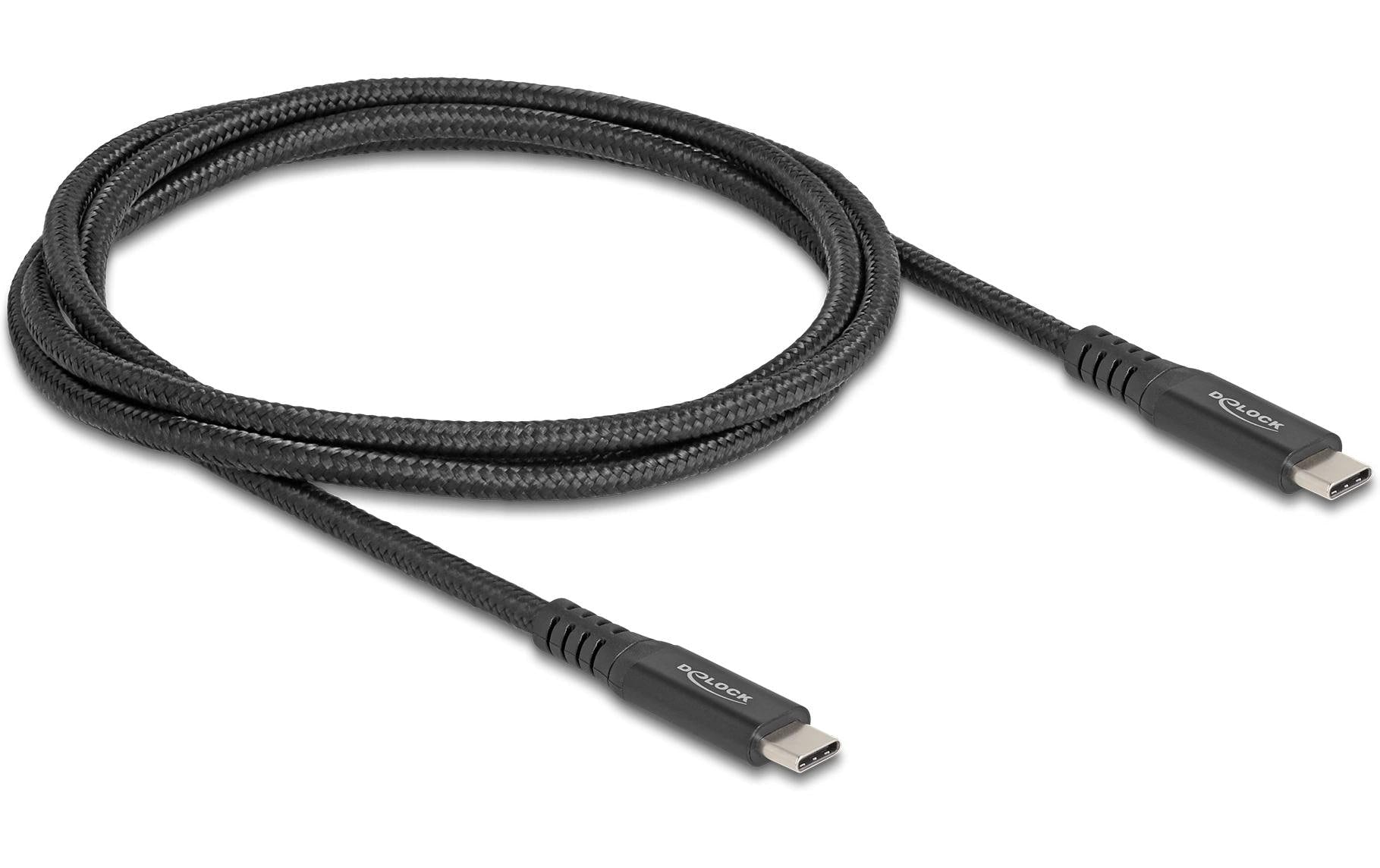 DeLOCK USB-C auf USB-C Kabel – USB 3.2 Gen 2x2 (20 Gbit/s) – 1 m – PD 100 W – Geflochten
