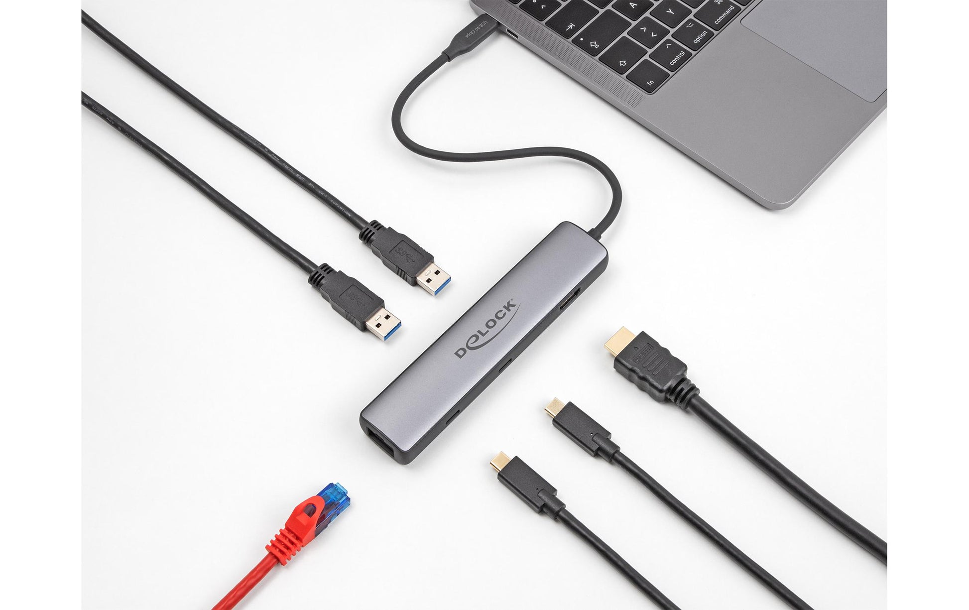 DeLOCK Dockingstation – USB-C, 1× HDMI, 4× USB-A, 100 W PD, 2,5GbE, für Windows/Mac/Linux